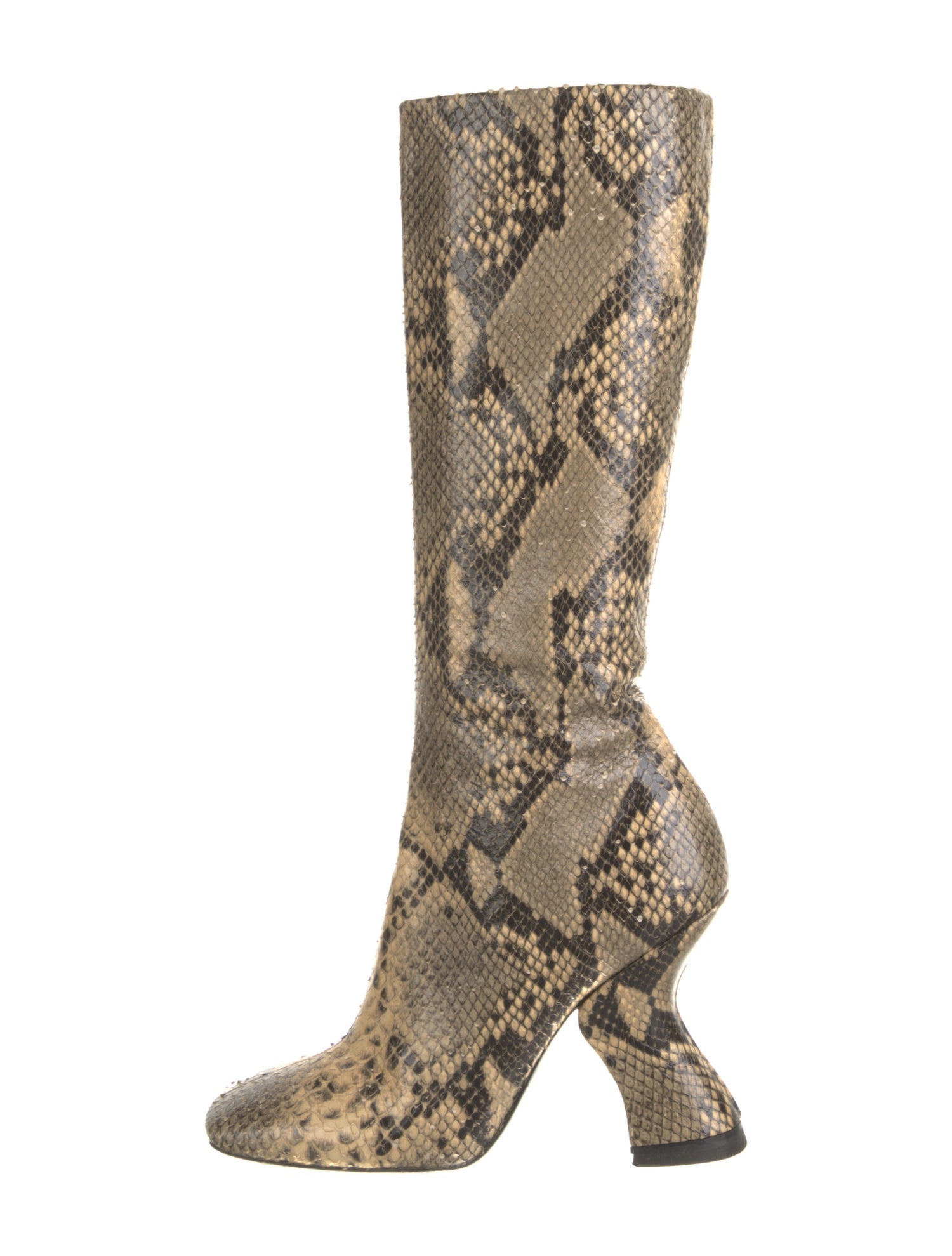 Dries Van Noten Snakeskin Animal Print Boots