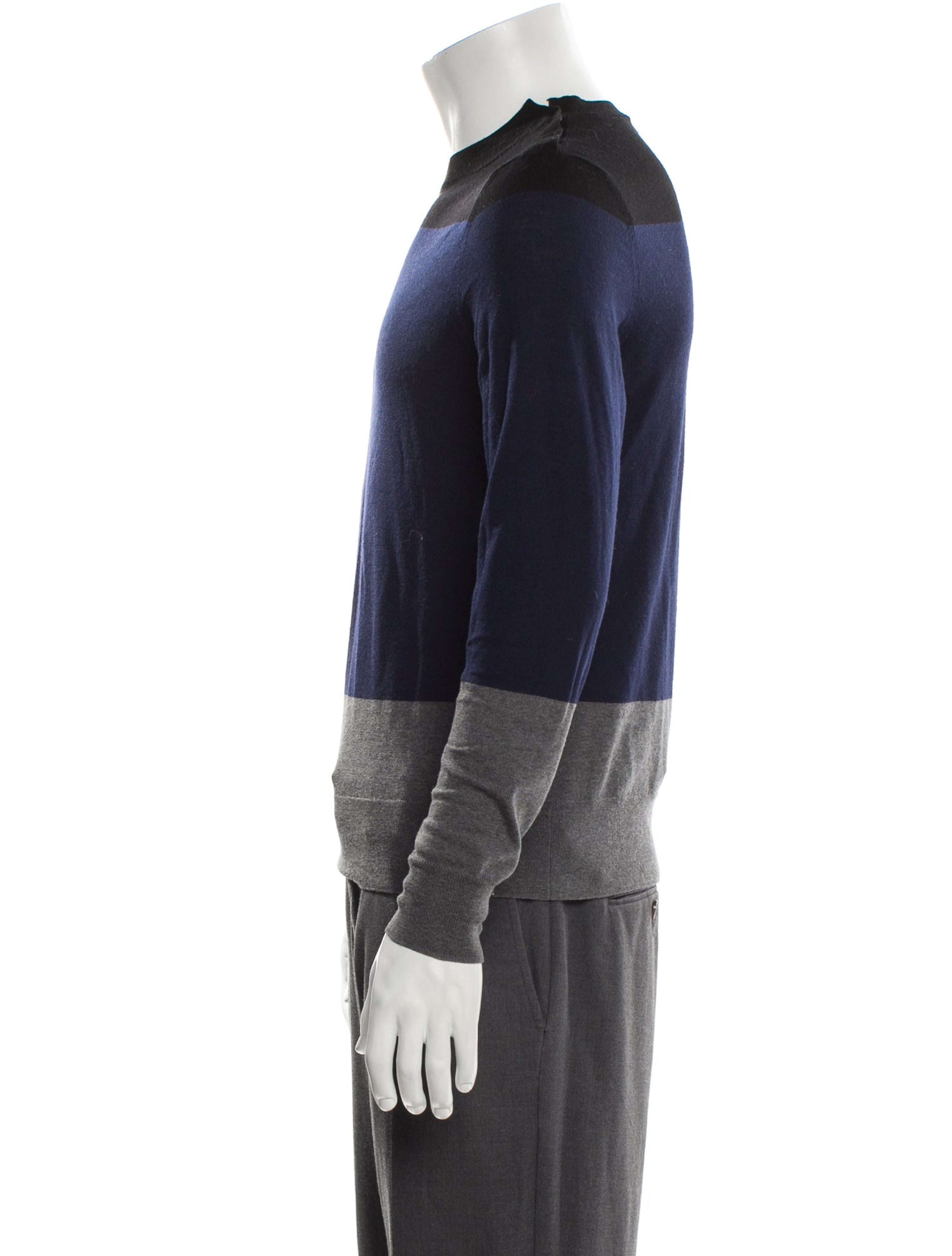 Wool Colorblock Pattern Pullover