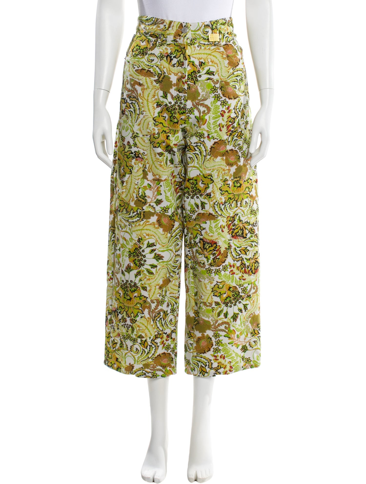 Dries Van Noten Printed Wide Leg Pants