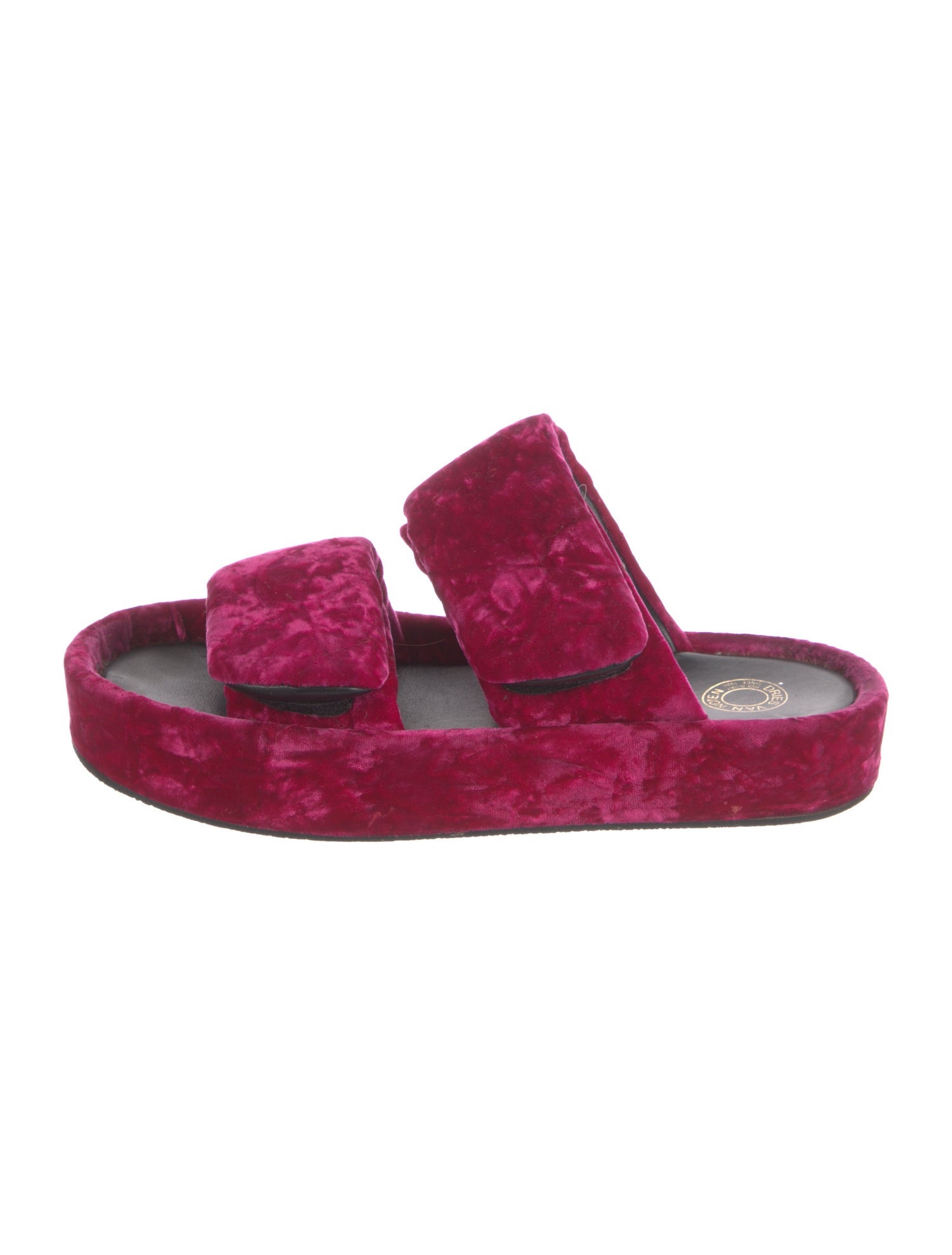 Dries Van Noten Velvet Slides