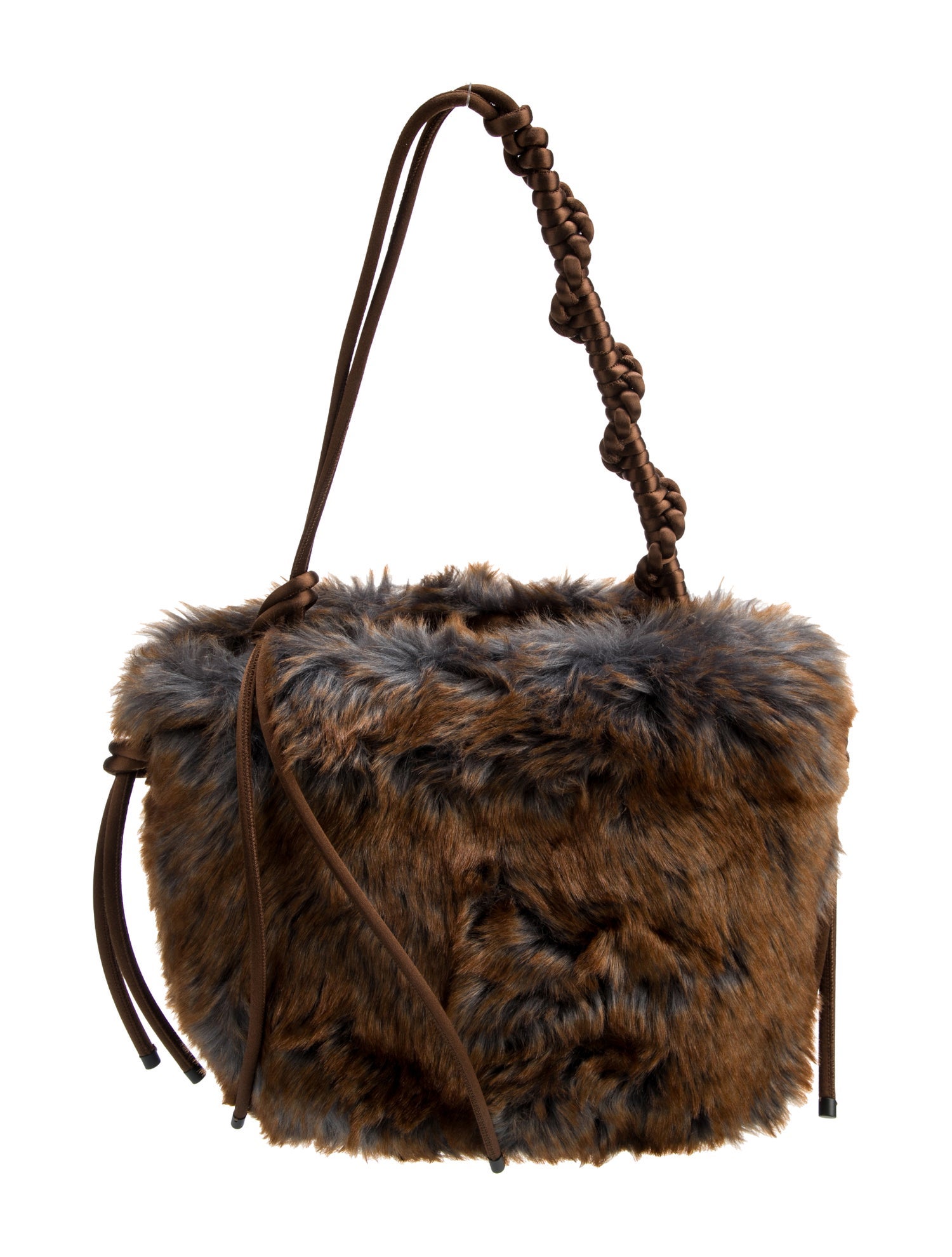 Dries Van Noten Faux Fur Shoulder Bag