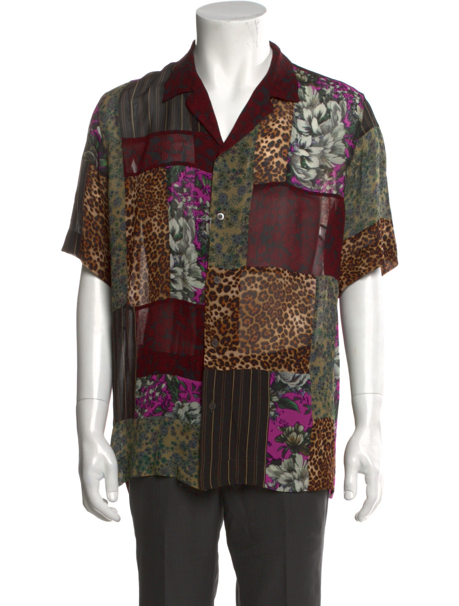 Dries Van Noten Floral Print Short Sleeve Shirt