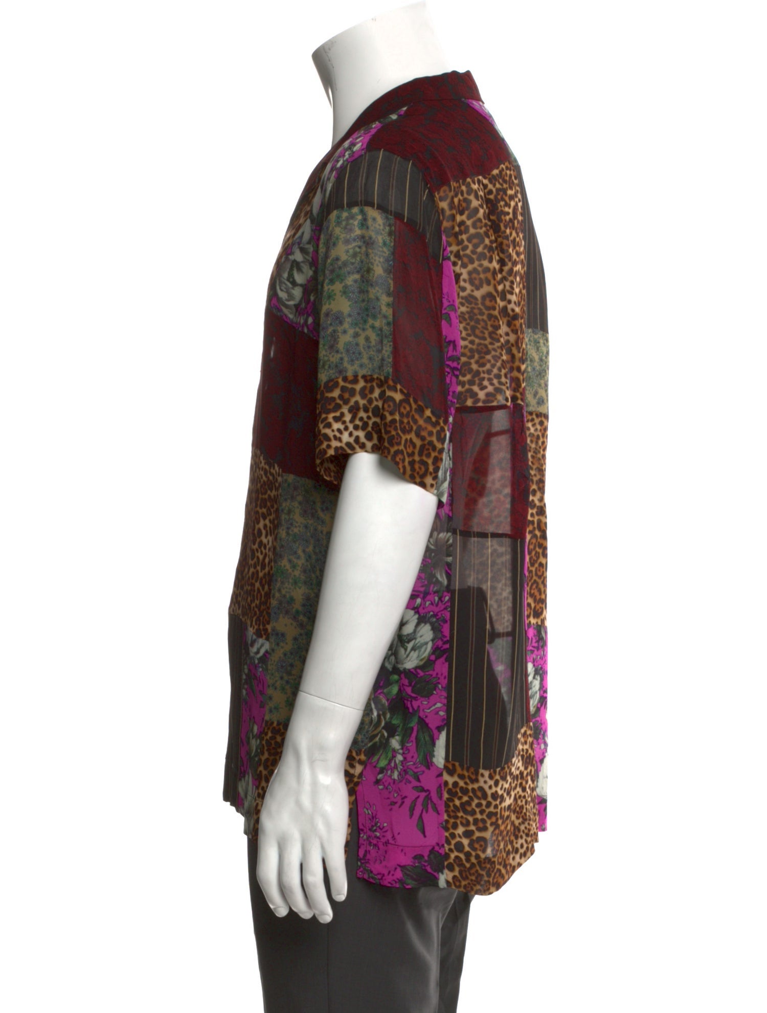 Dries Van Noten Floral Print Short Sleeve Shirt