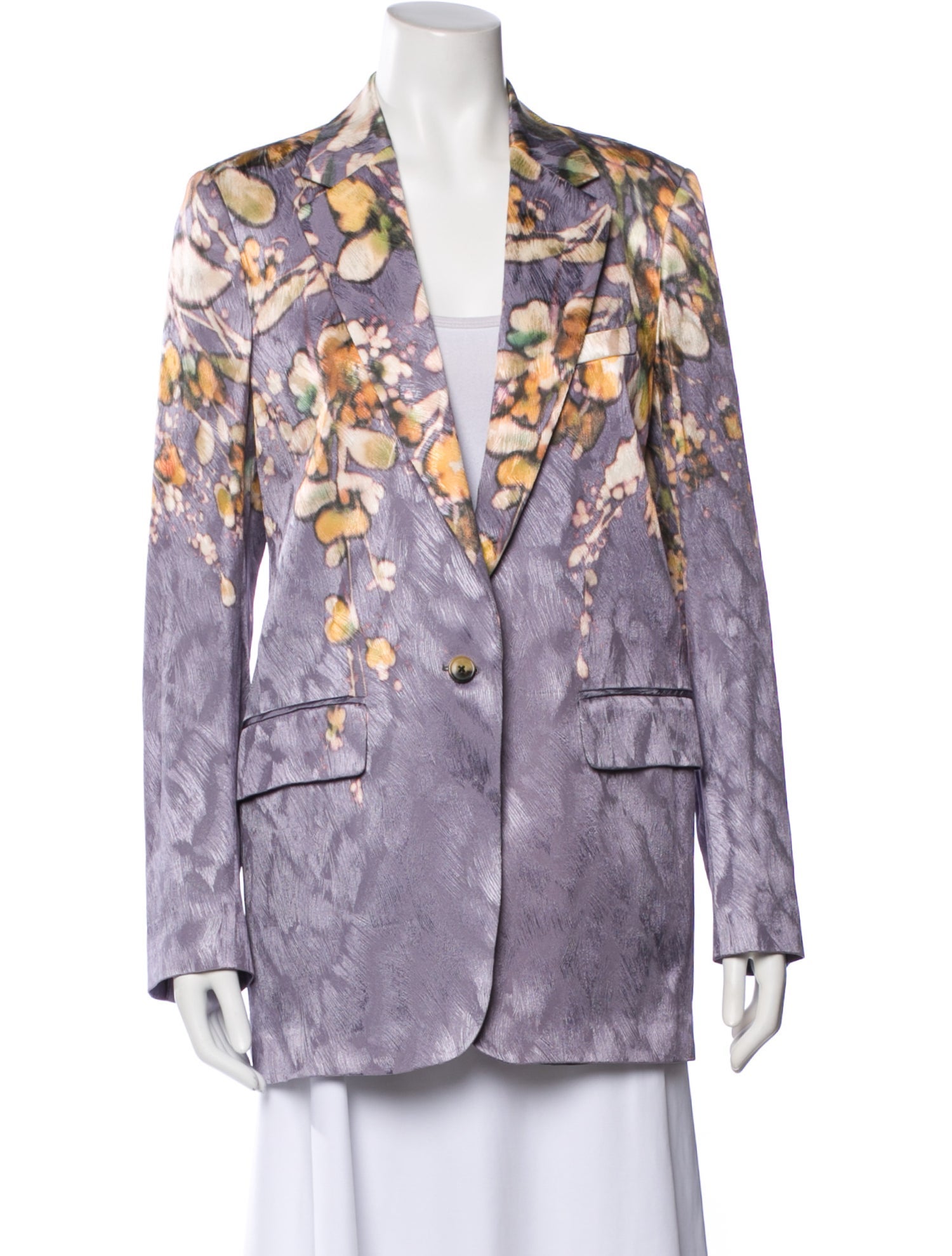 Dries Van Noten Floral Print Blazer