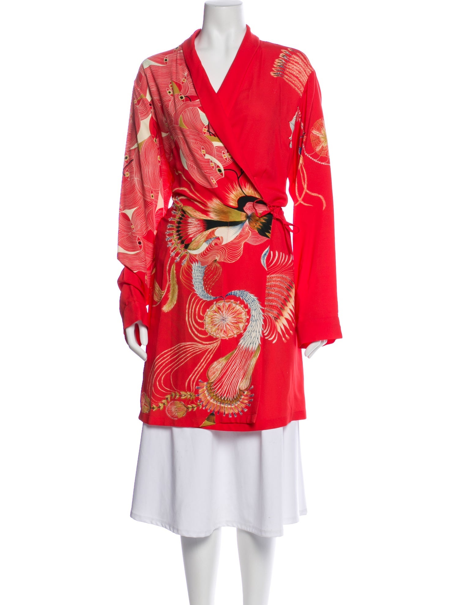 Dries Van Noten Floral Print Trench Coat