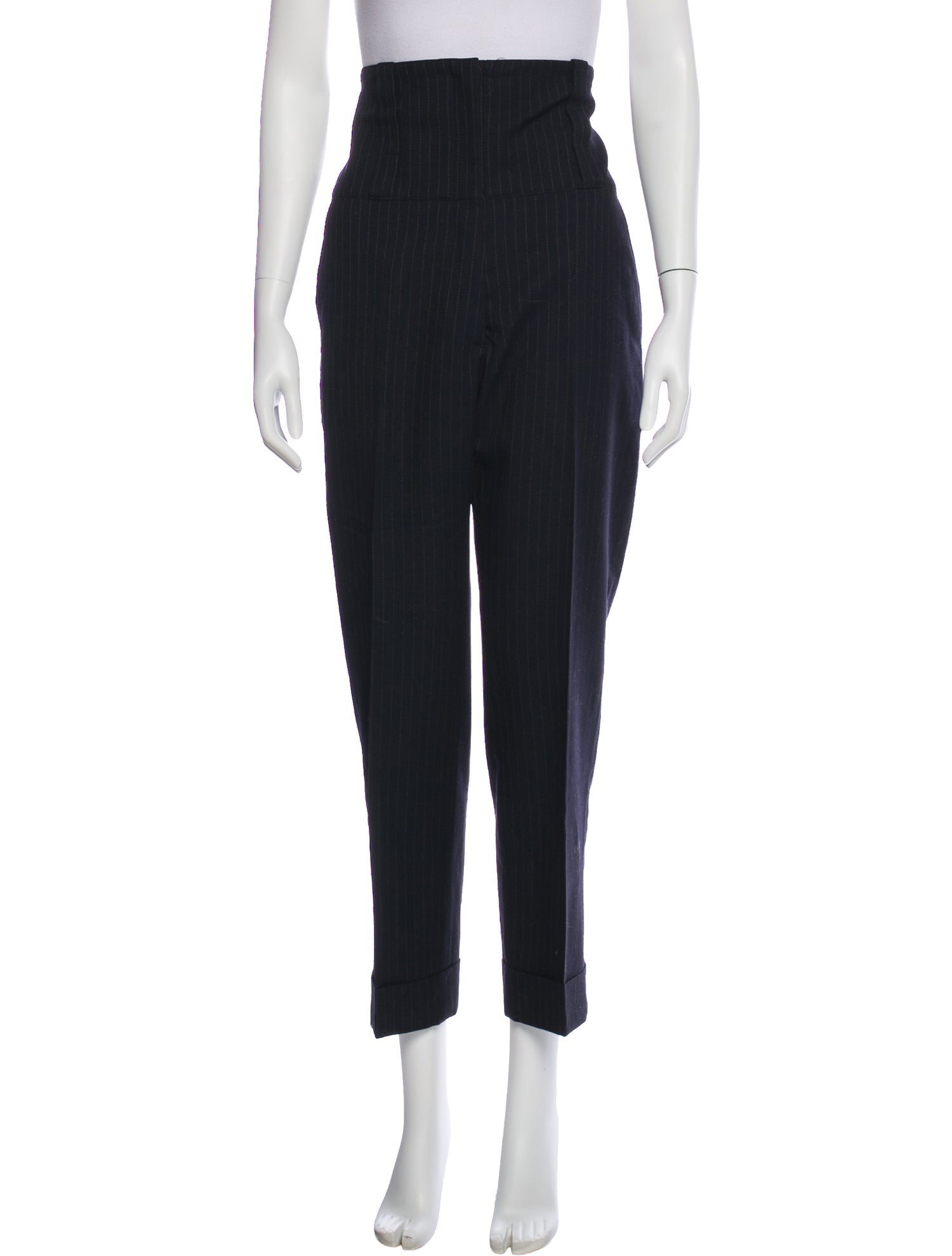 Dries Van Noten Wool Straight Leg Pants