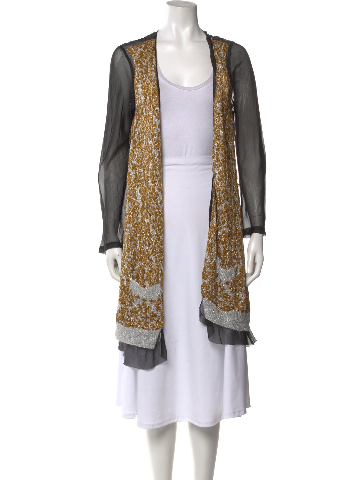 Dries Van Noten Striped Open Front Sweater