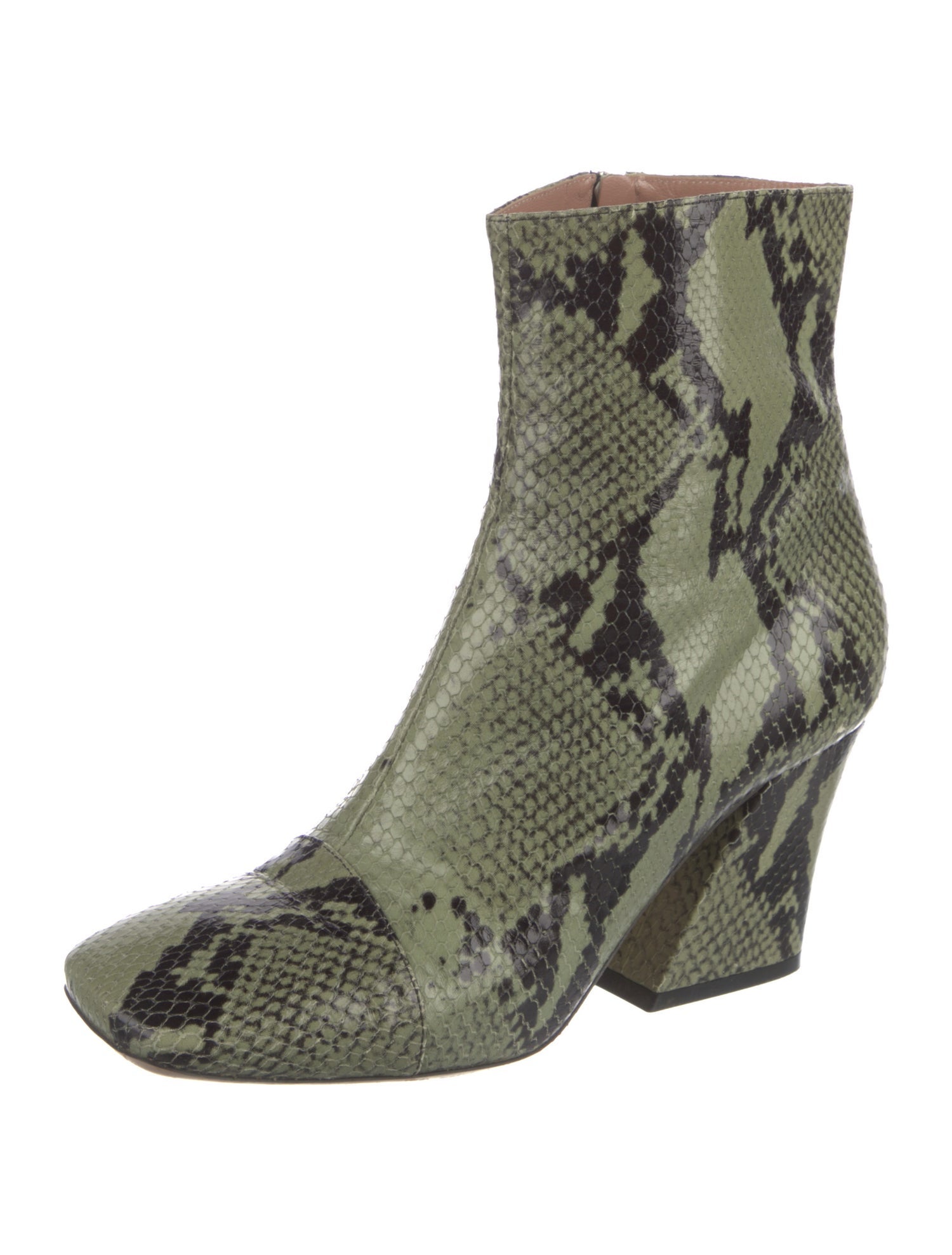 Dries Van Noten Snakeskin Animal Print Boots
