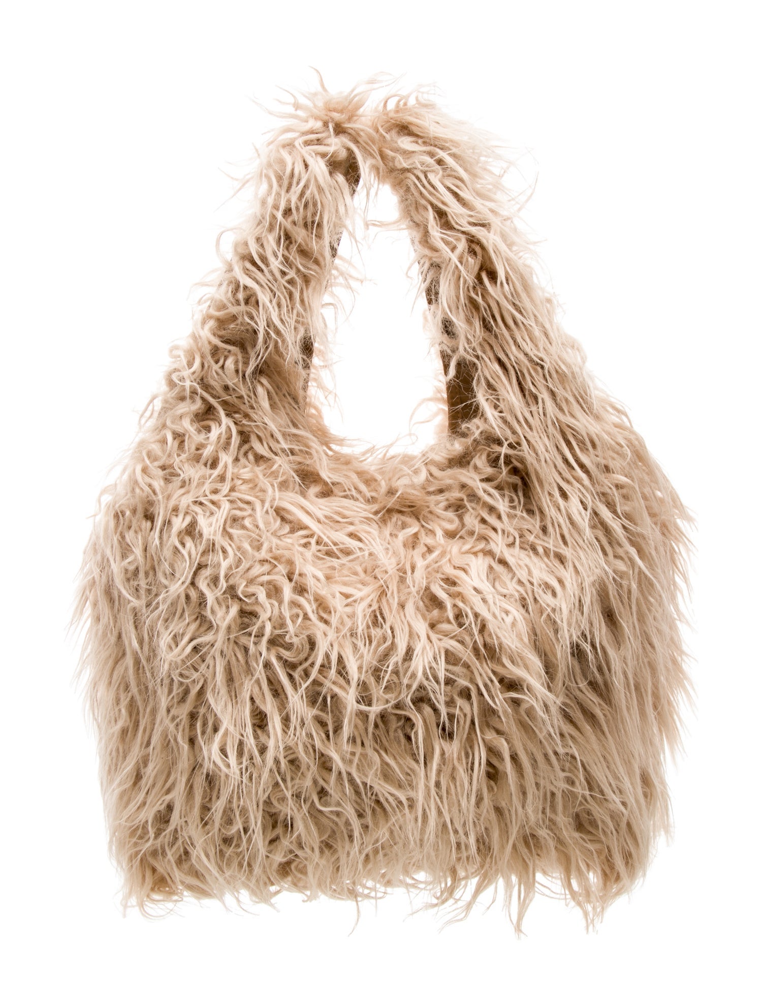 Dries Van Noten Faux Fur Hobo