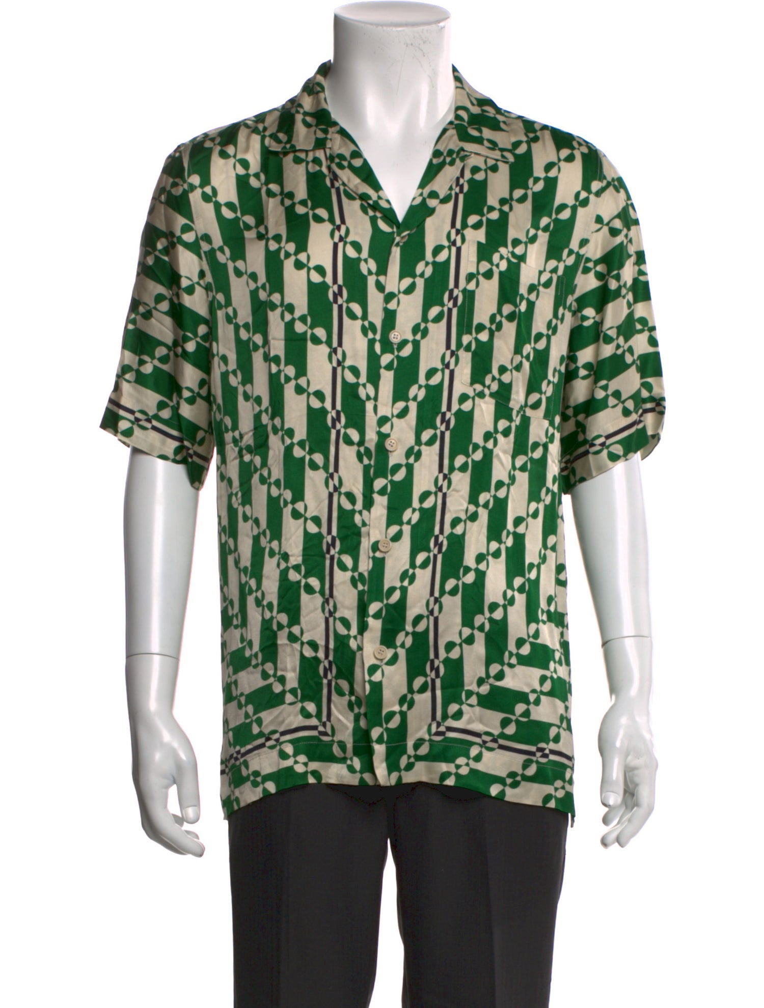 Dries Van Noten Printed Short Sleeve Shirt