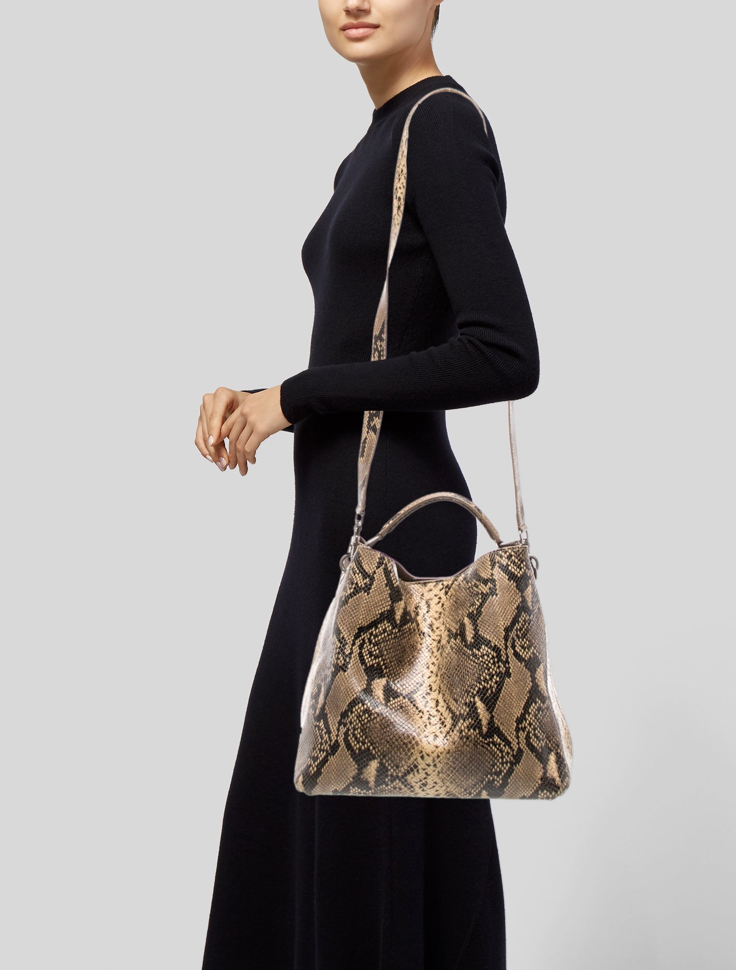 Dries Van Noten Python Hobo
