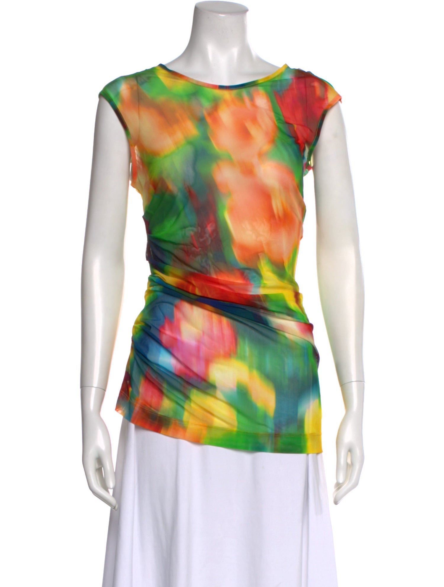 Dries Van Noten Floral Print Crew Neck Top