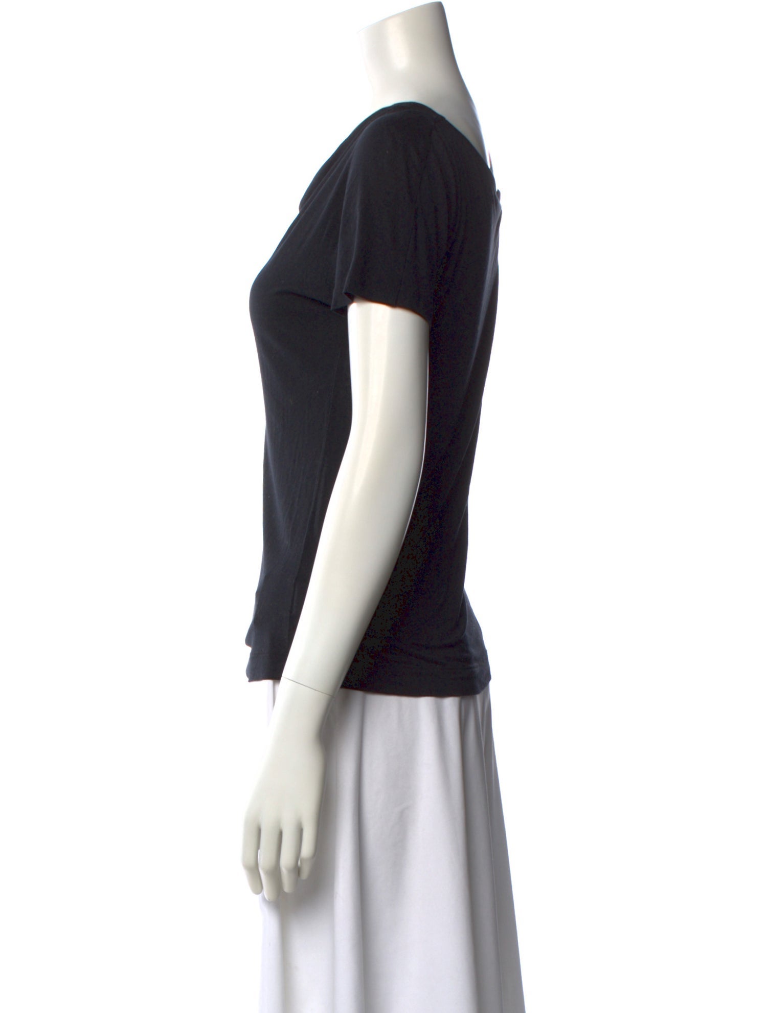 Dries Van Noten Cowl Neck Short Sleeve Top