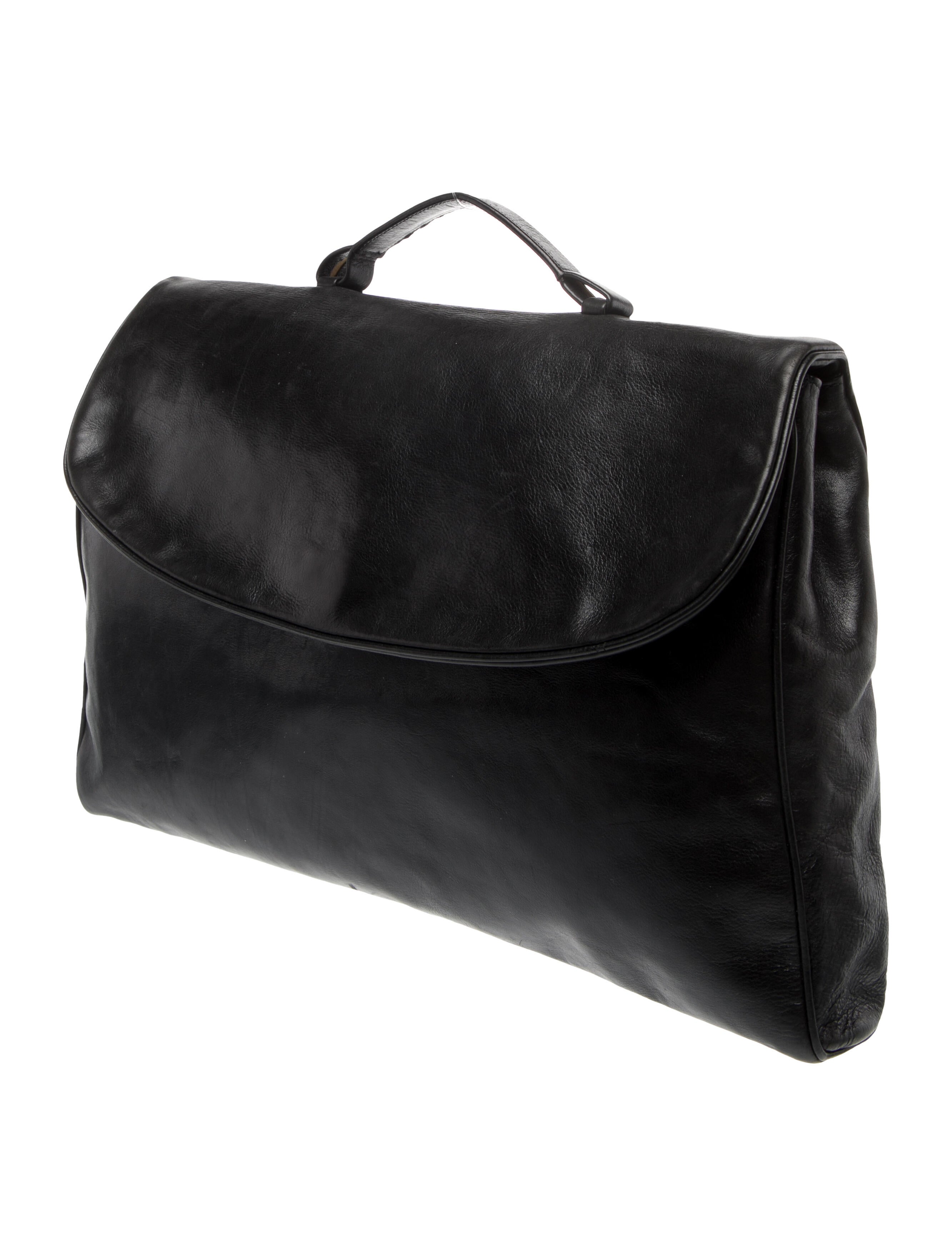 Dries Van Noten Leather Briefcase