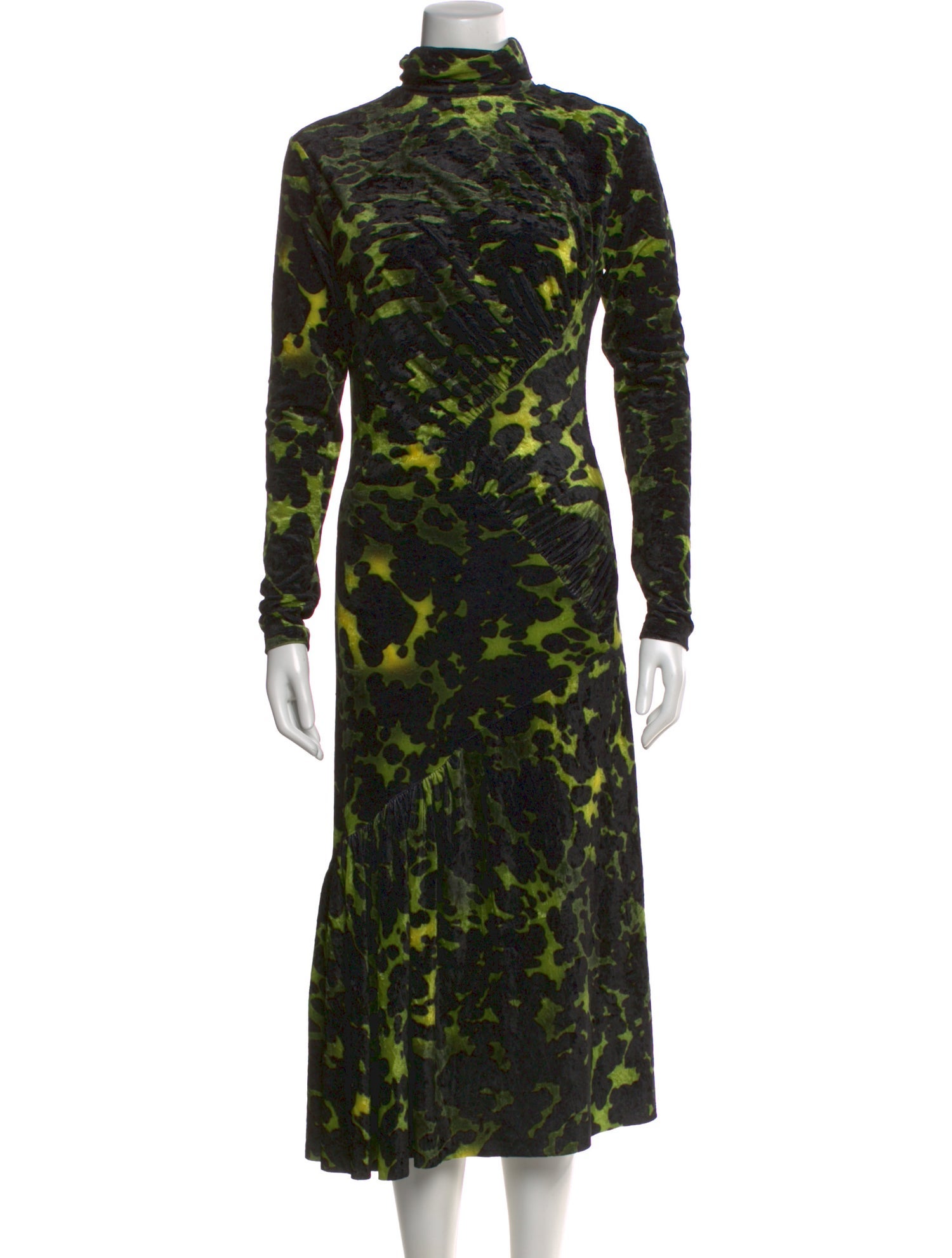Dries Van Noten Animal Print Midi Length Dress