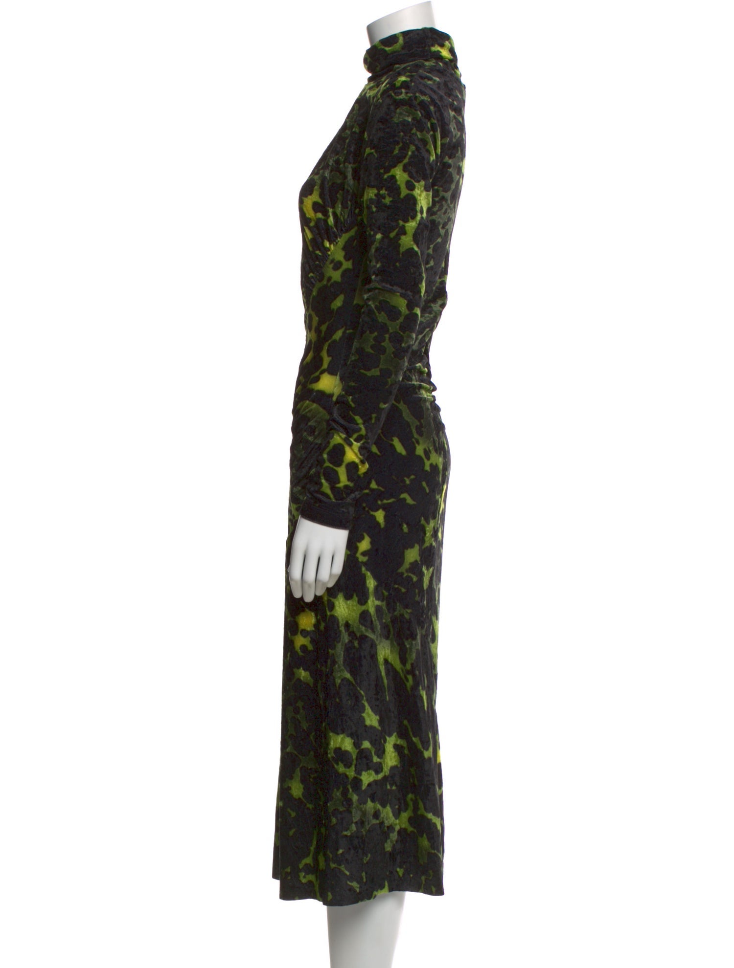 Dries Van Noten Animal Print Midi Length Dress