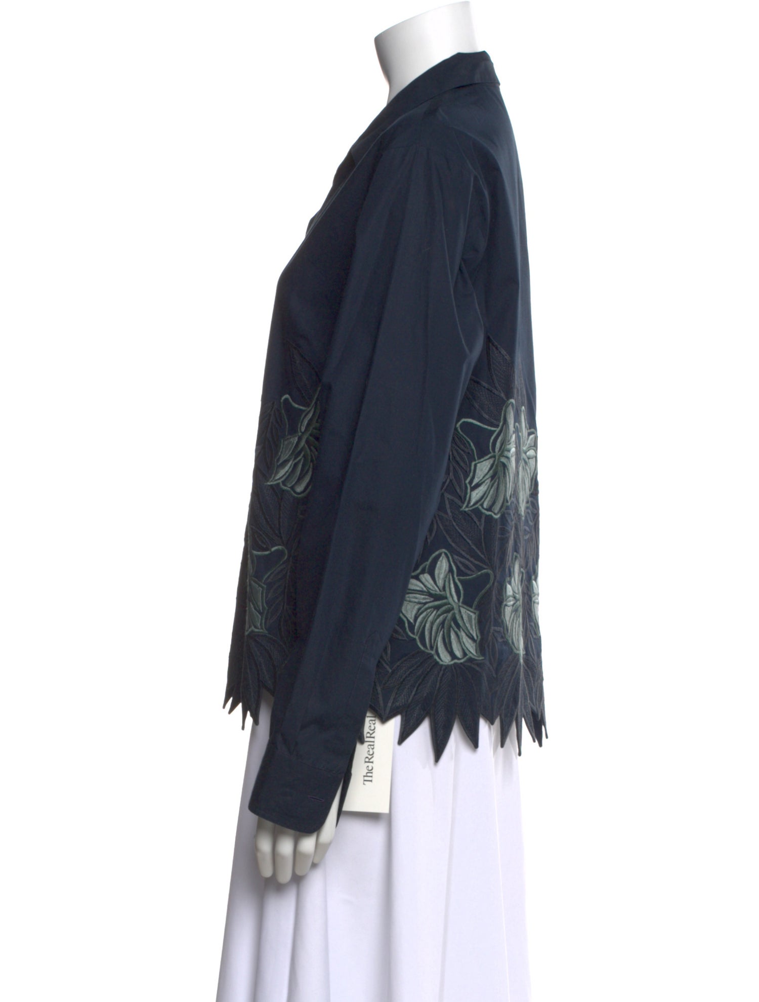 Dries Van Noten Floral Print Long Sleeve Blouse