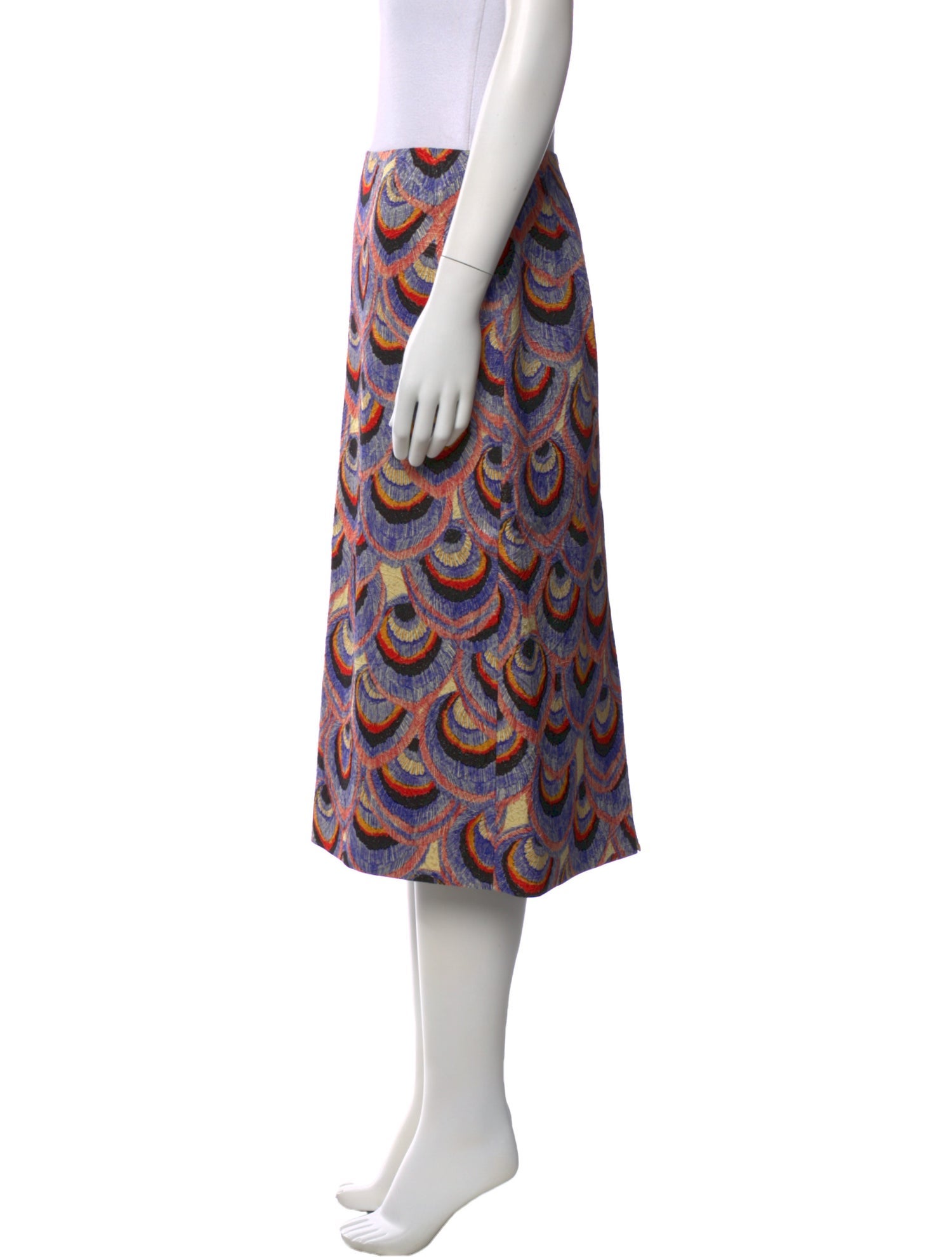 Dries Van Noten Printed Knee-Length Skirt