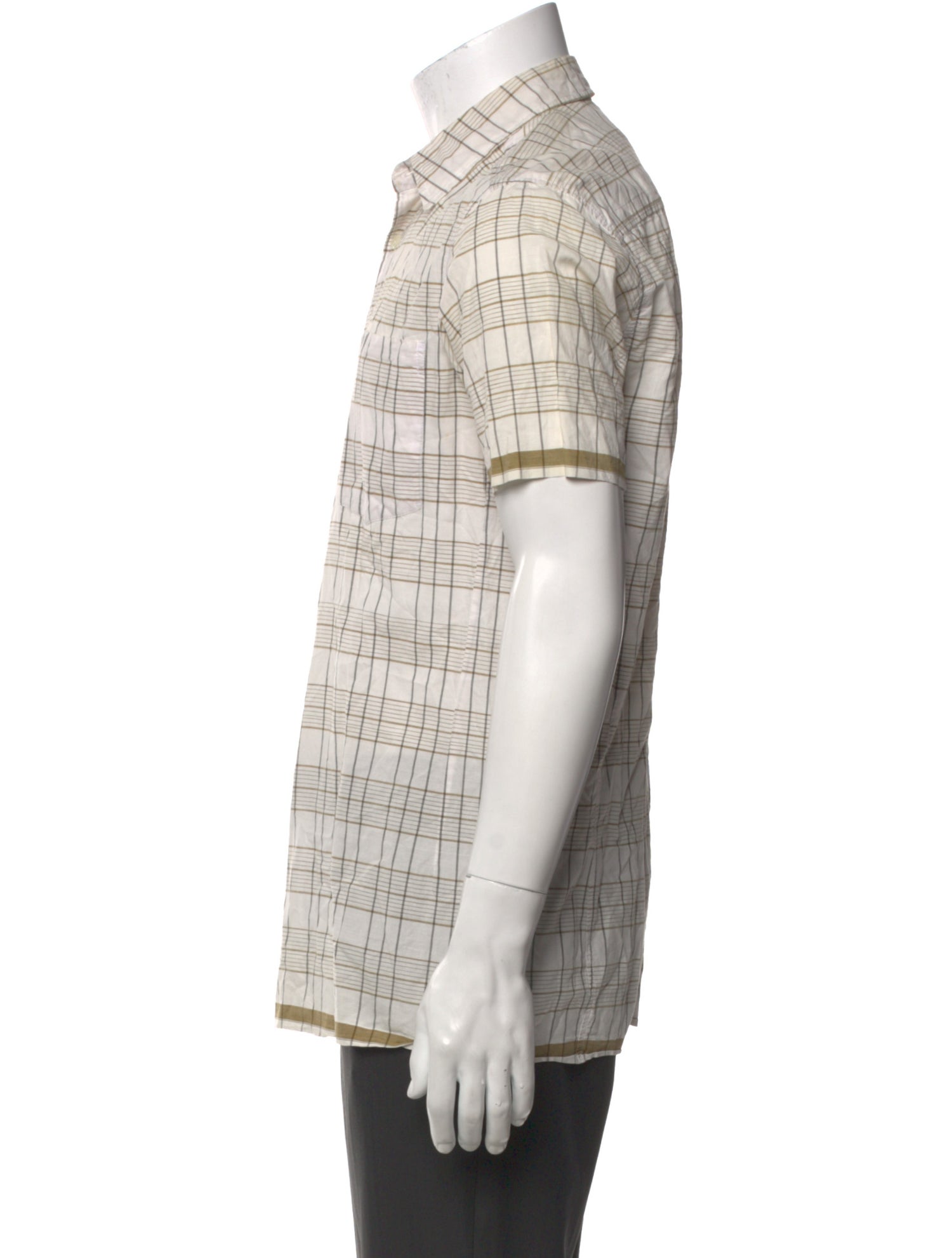 Dries Van Noten Plaid Print Short Sleeve Shirt