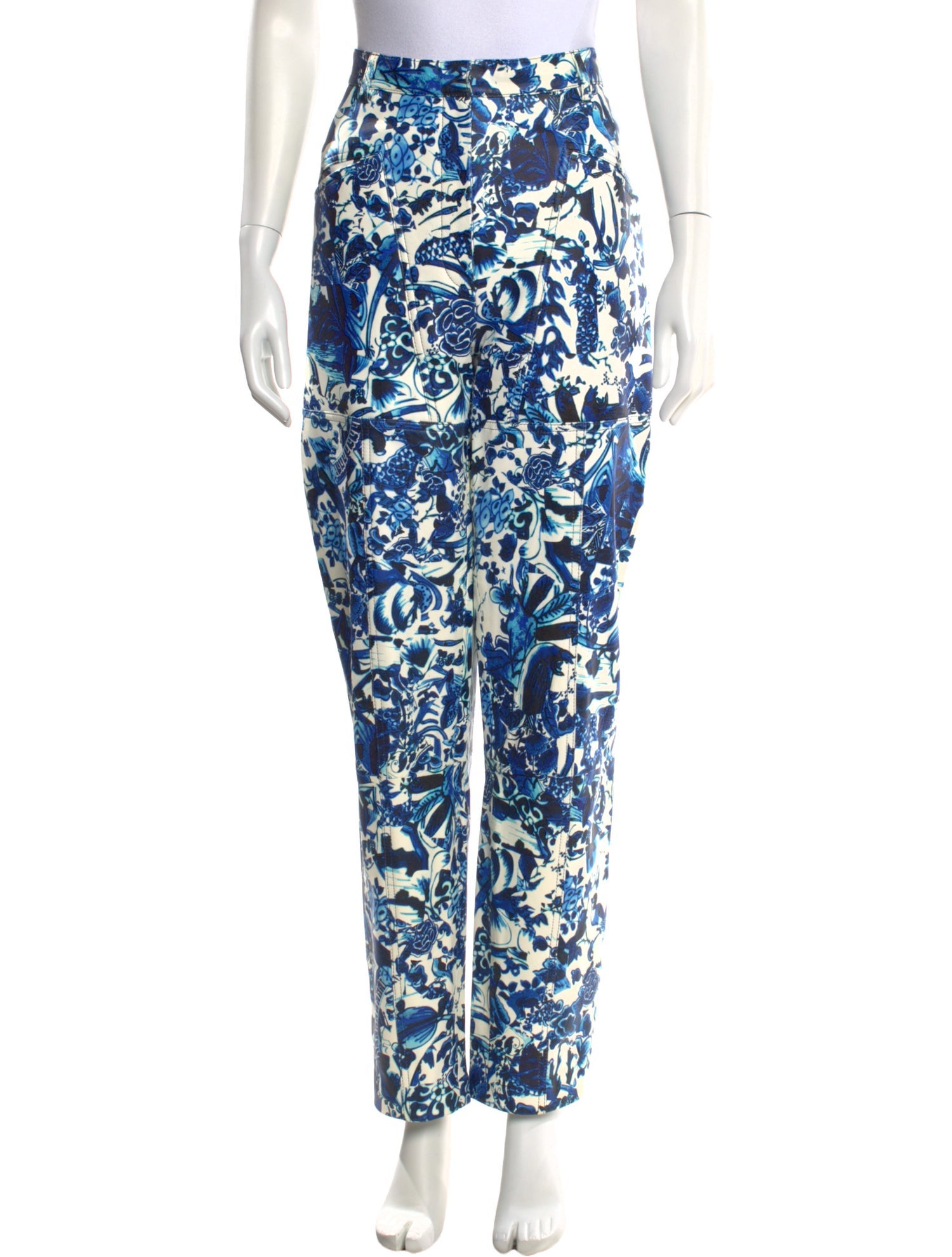 Dries Van Noten Leather Straight Leg Pants