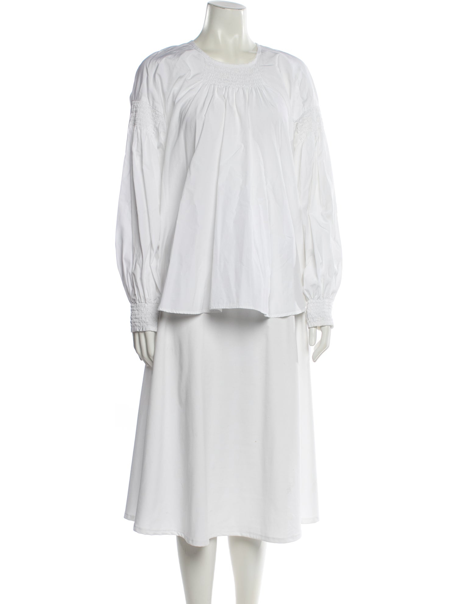 Dries Van Noten Crew Neck Long Sleeve Blouse