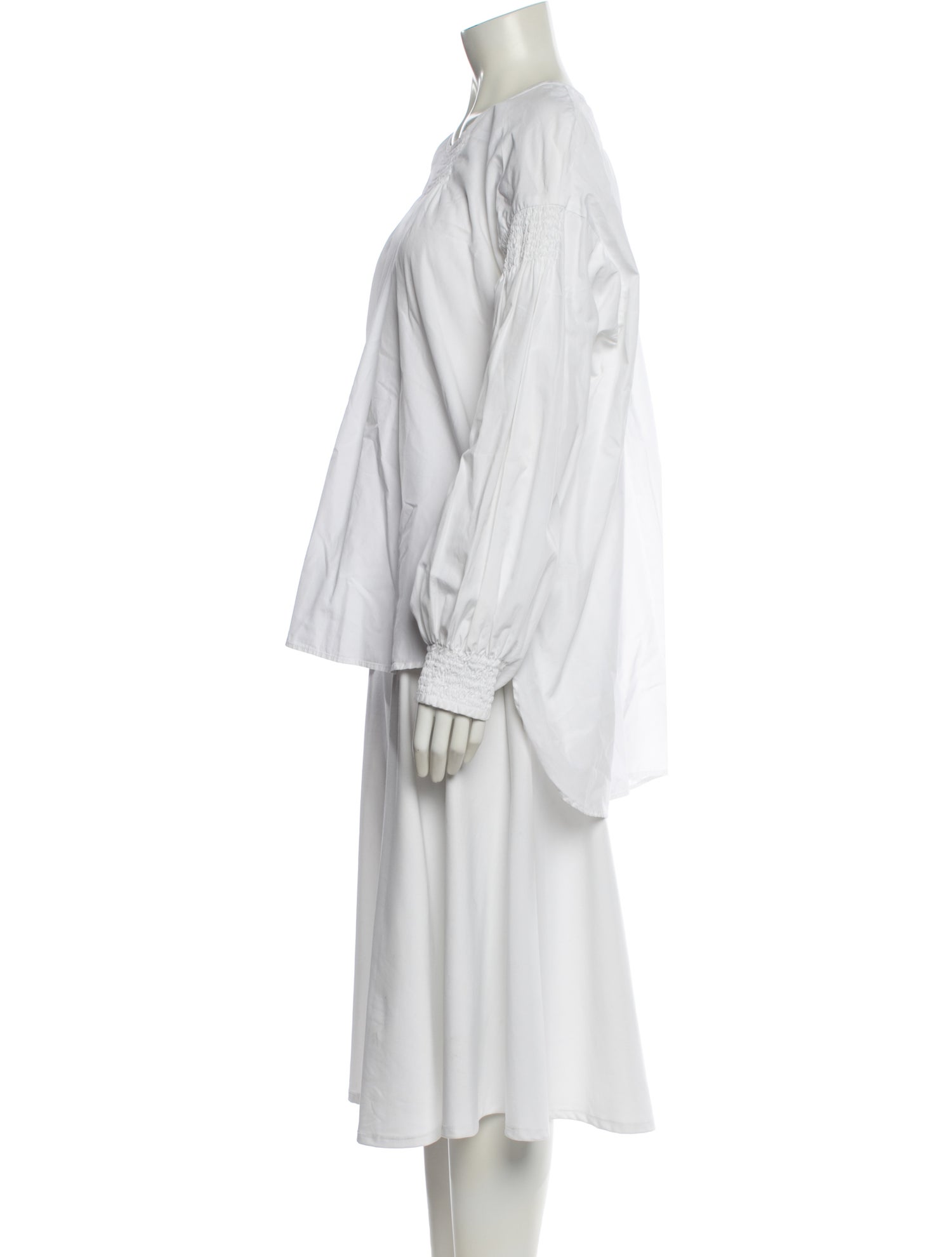 Dries Van Noten Crew Neck Long Sleeve Blouse