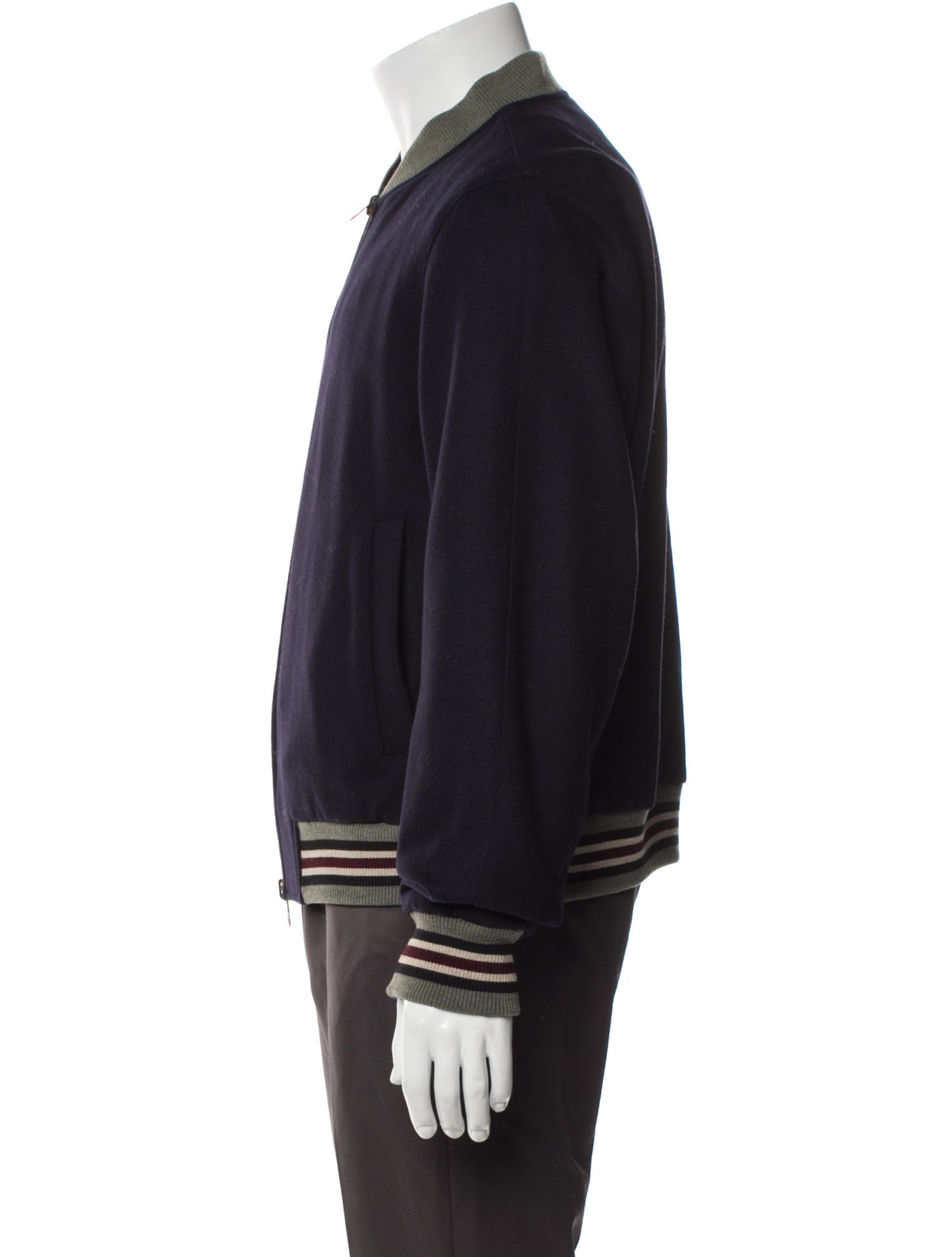 Dries Van Noten Striped Bomber Jacket