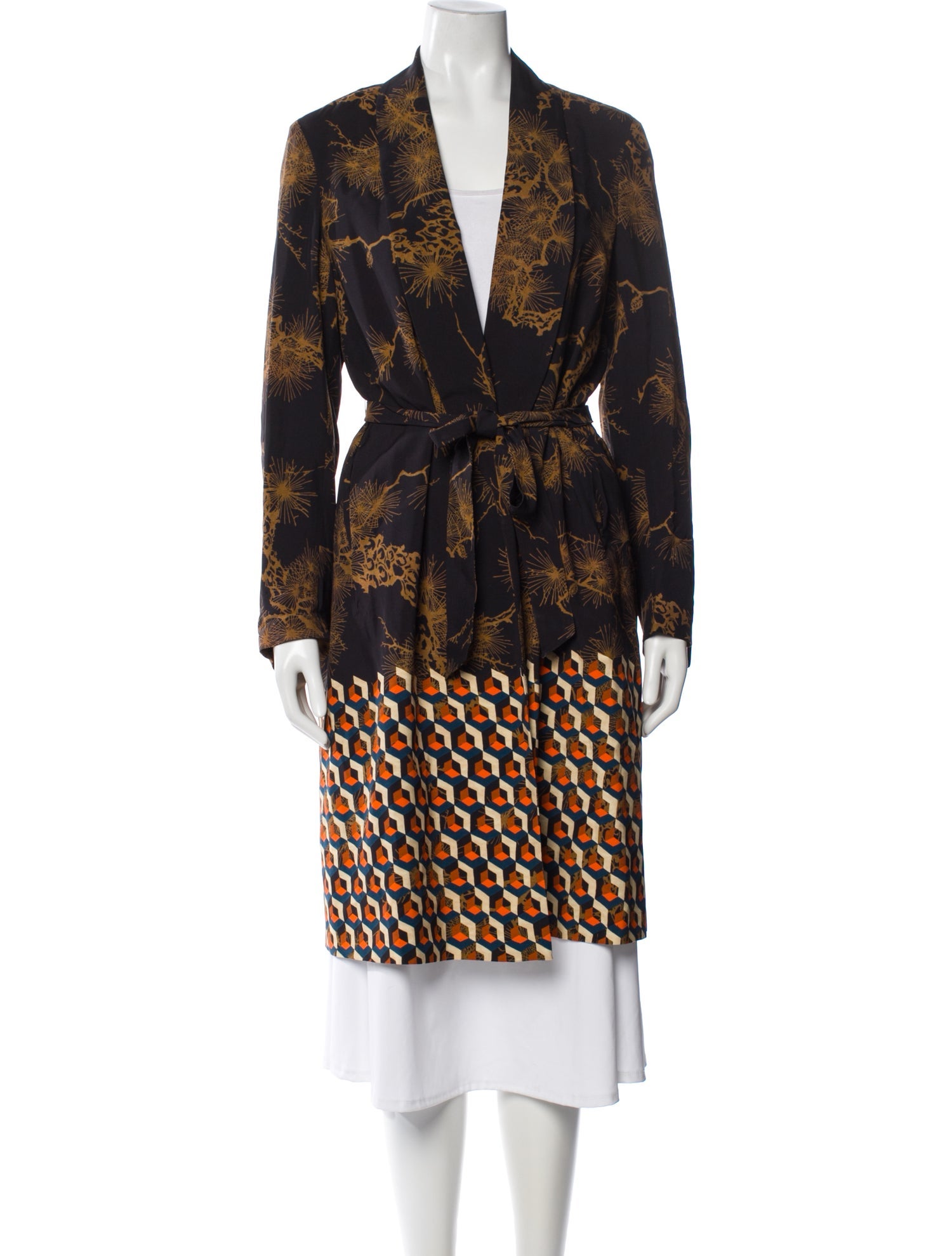 Dries Van Noten Printed Trench Coat