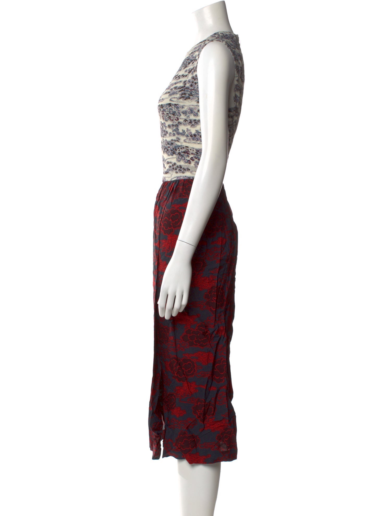 Dries Van Noten Printed Midi Length Dress