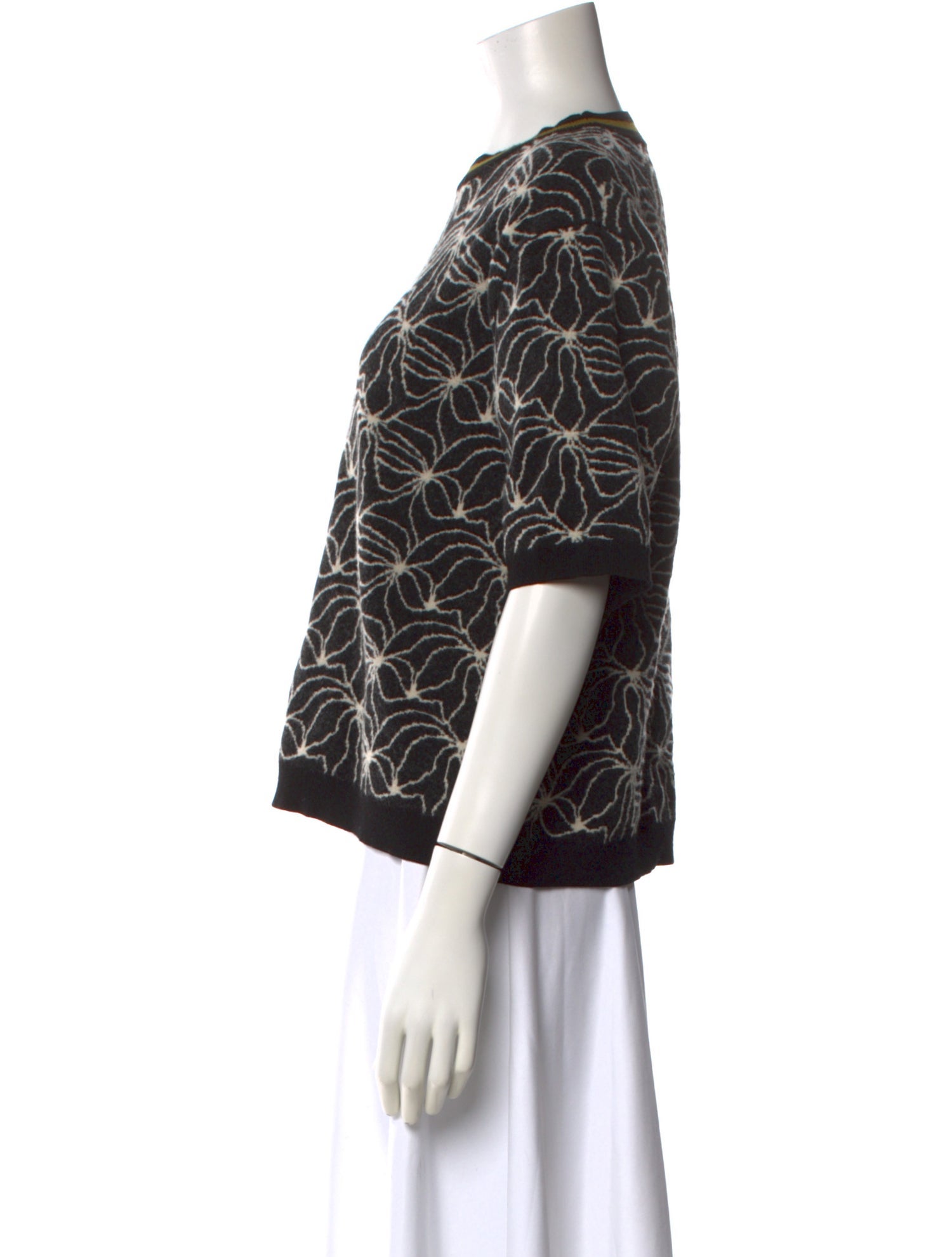 Dries Van Noten Patterned Crew Neck Top