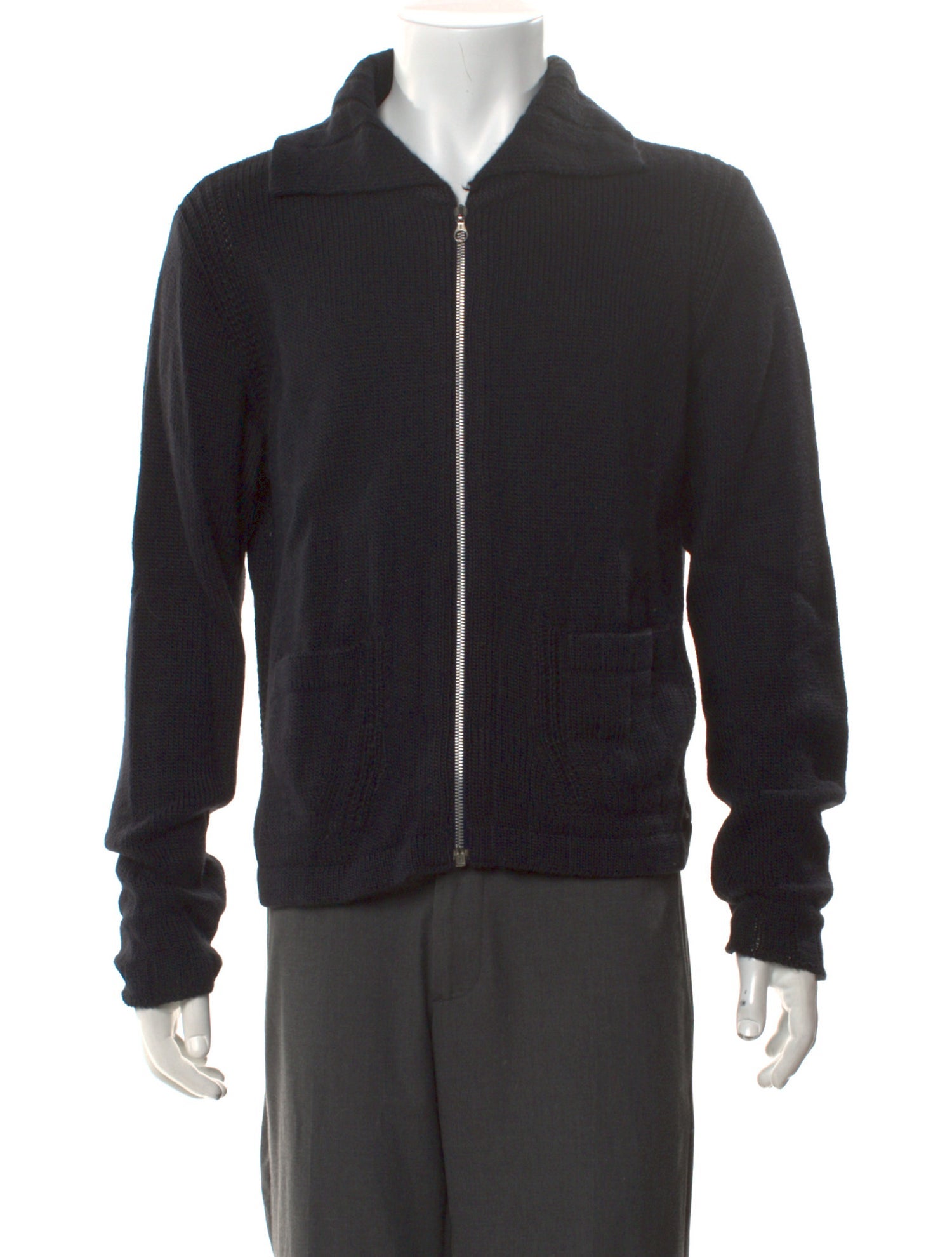 Dries Van Noten Alpaca Crew Neck Cardigan