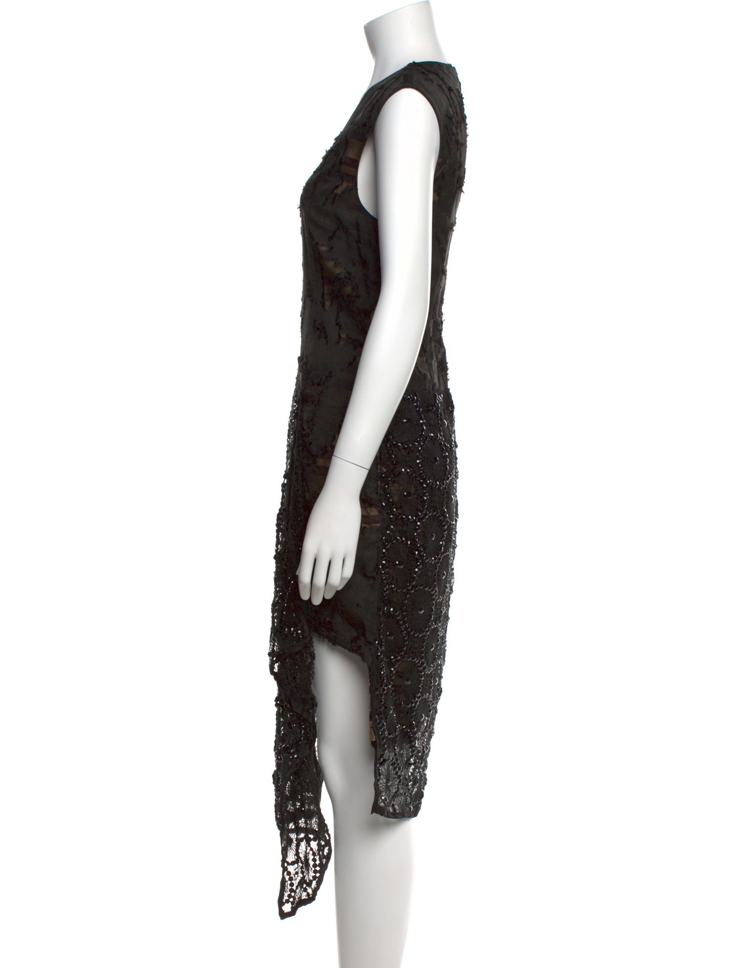 Dries Van Noten Lace Pattern Midi Length Dress