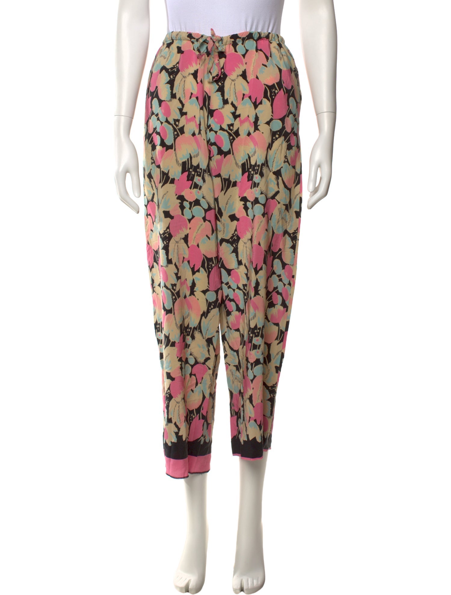 Dries Van Noten Silk Wide Leg Pants