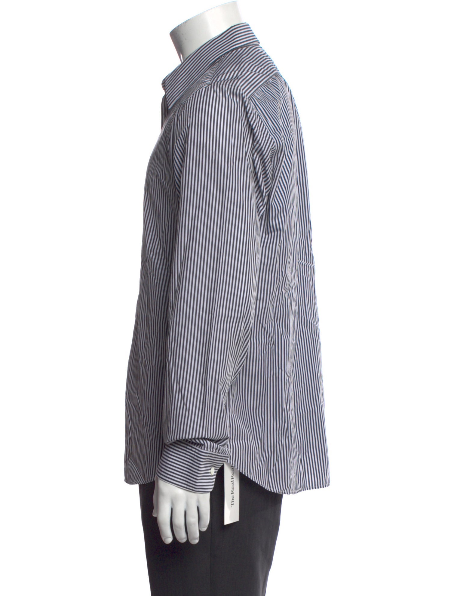 Dries Van Noten Striped Long Sleeve Dress Shirt