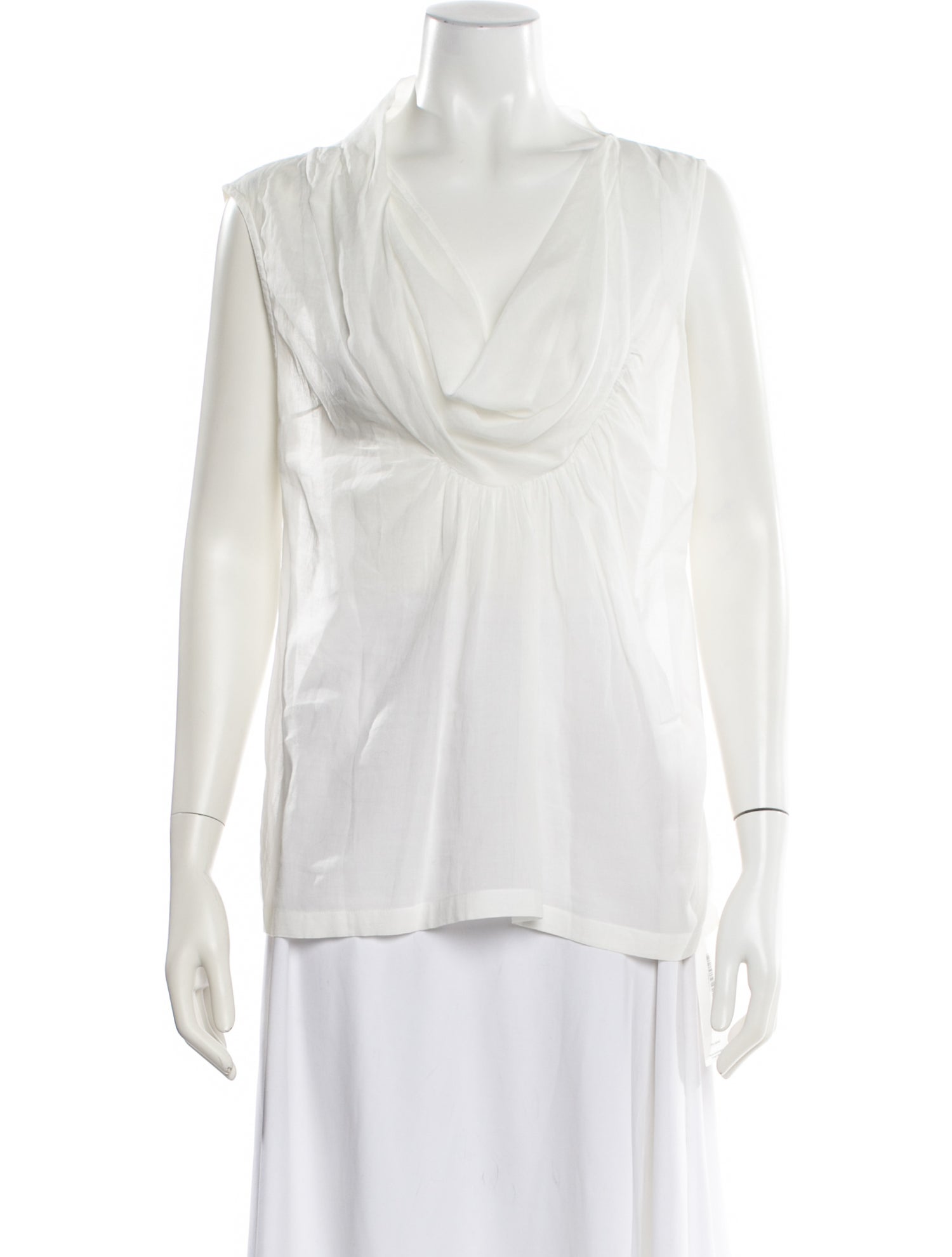 Dries Van Noten Cowl Neck Sleeveless Blouse