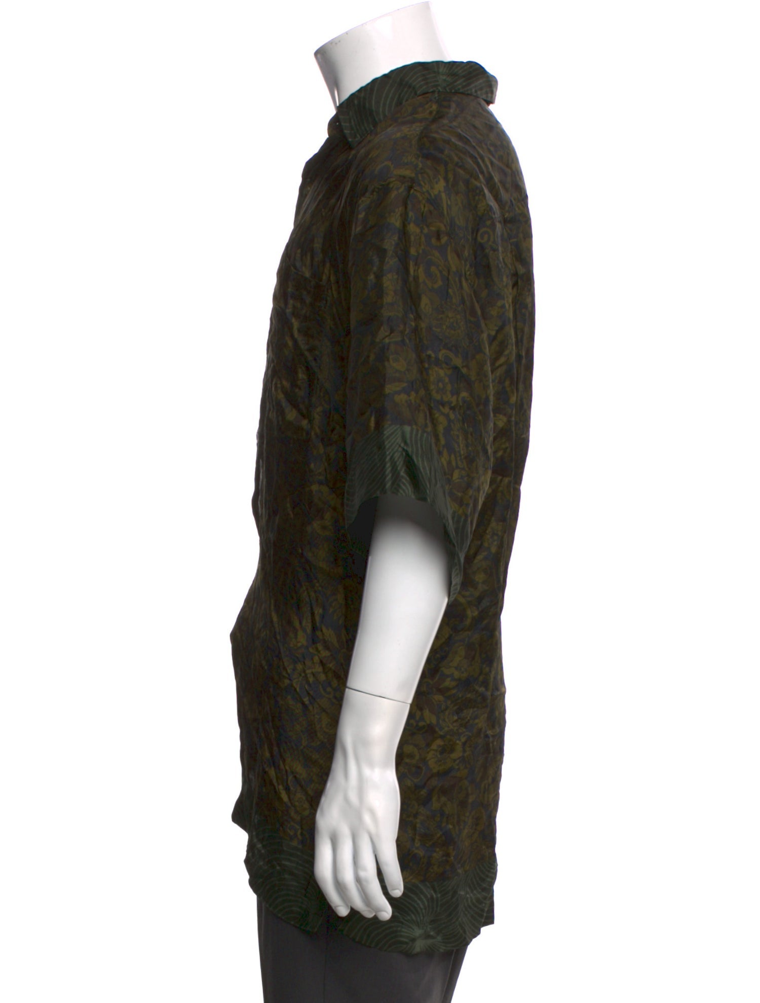 Dries Van Noten Printed Collar Polo Shirt