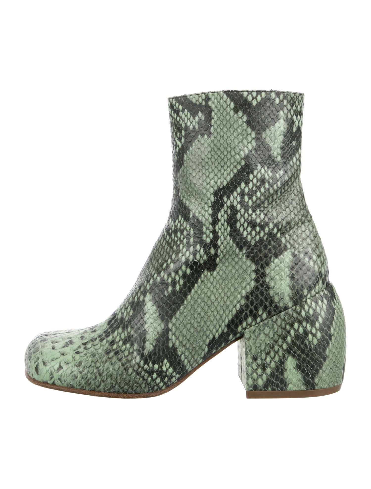 Dries Van Noten Embossed Leather Animal Print Boots