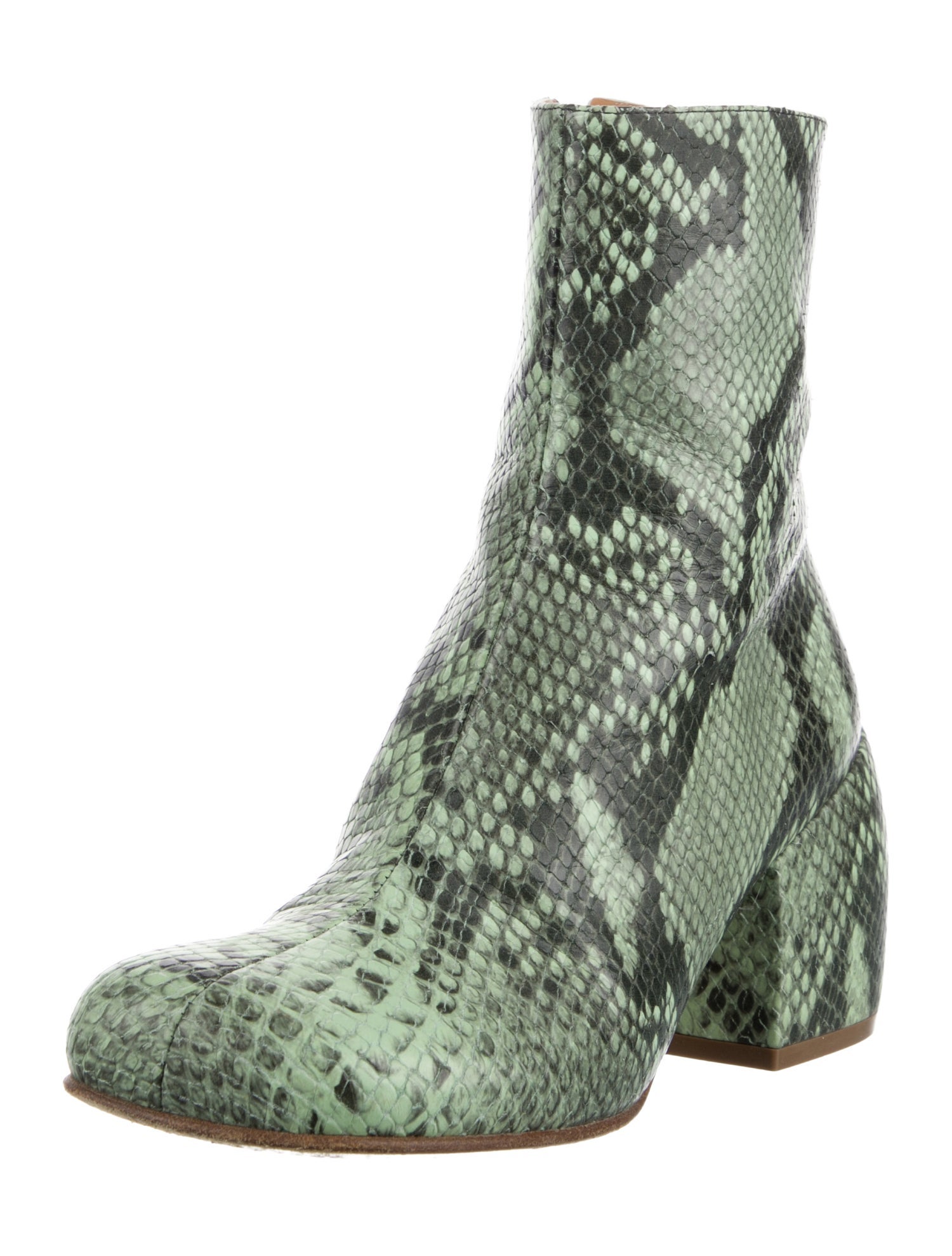 Dries Van Noten Embossed Leather Animal Print Boots