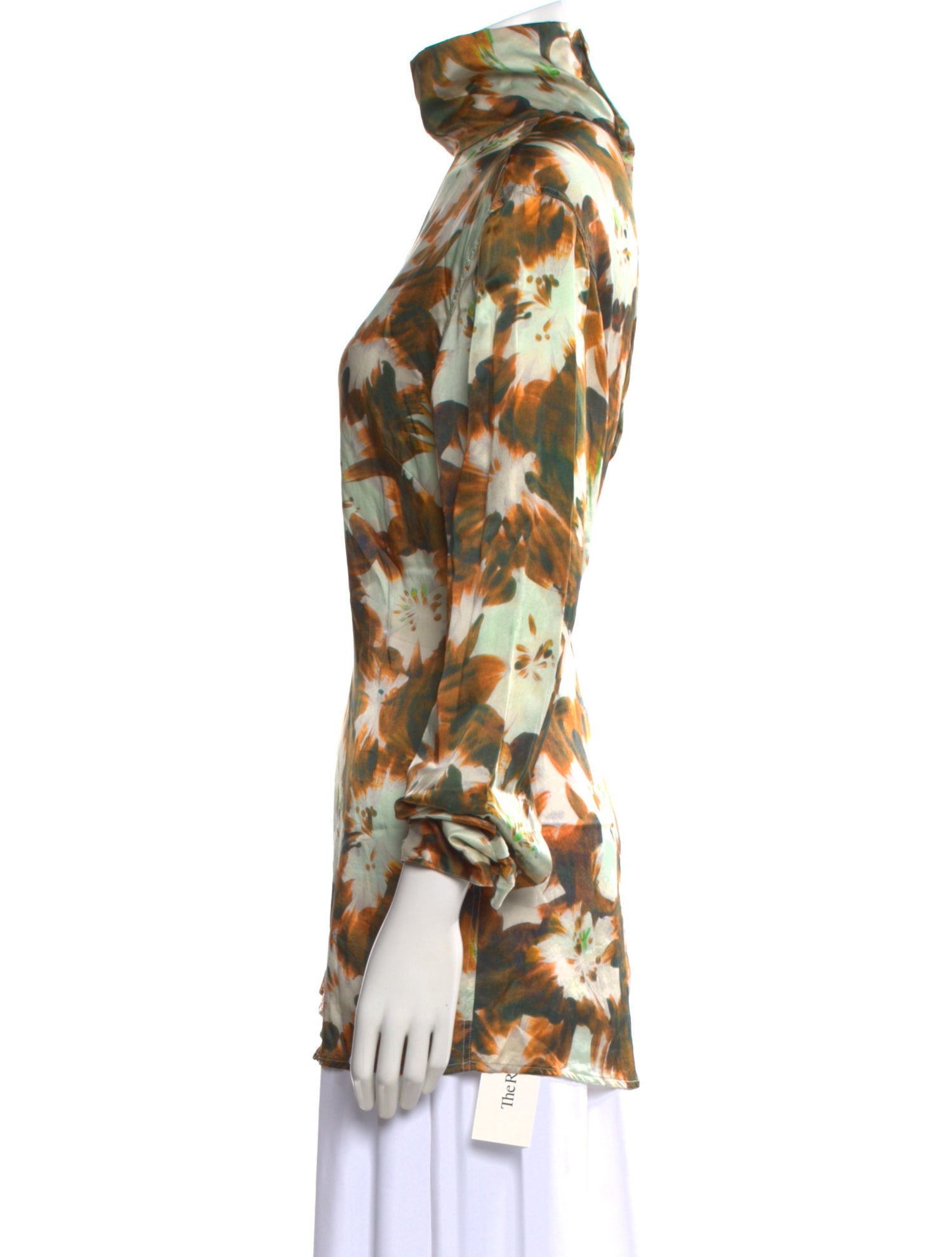 Dries Van Noten Silk Floral Print Blouse