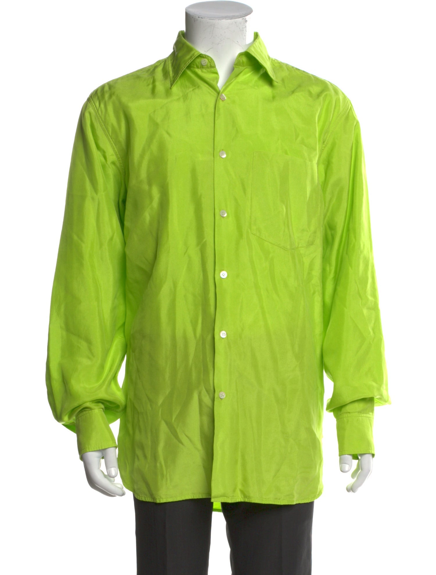 Dries Van Noten Silk Long Sleeve Dress Shirt