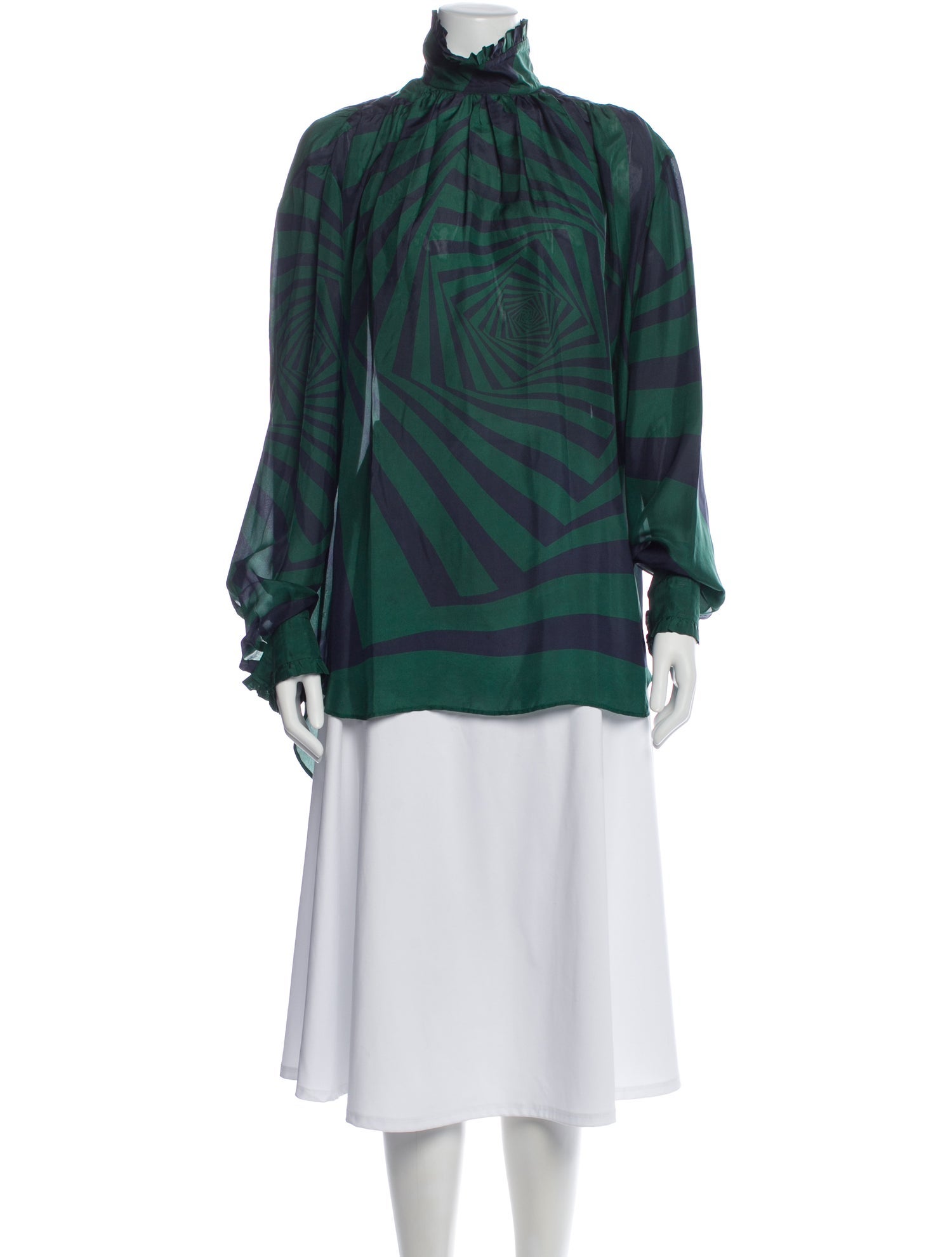 Dries Van Noten Silk Patterned Blouse