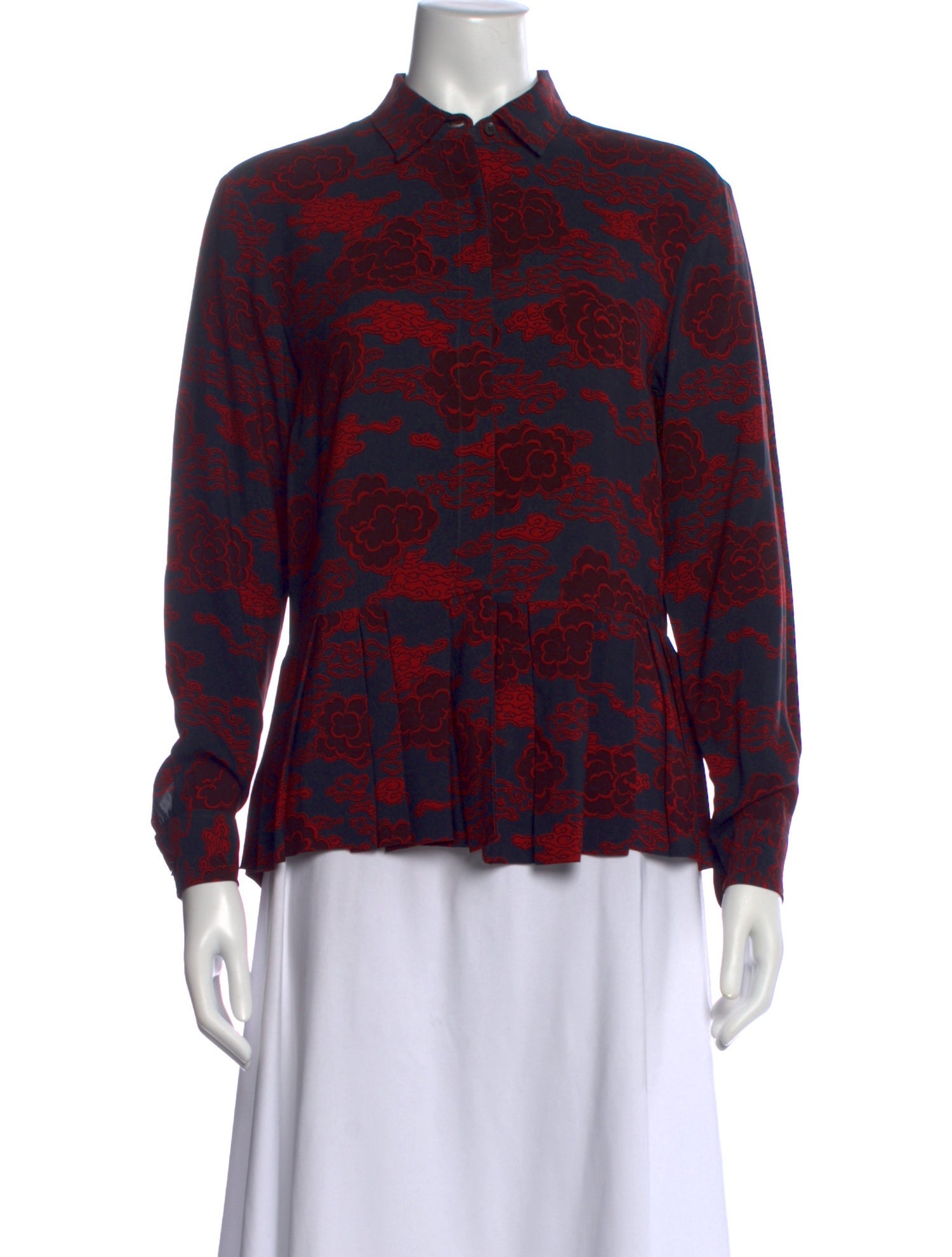Dries Van Noten Patterned Long Sleeve Blouse