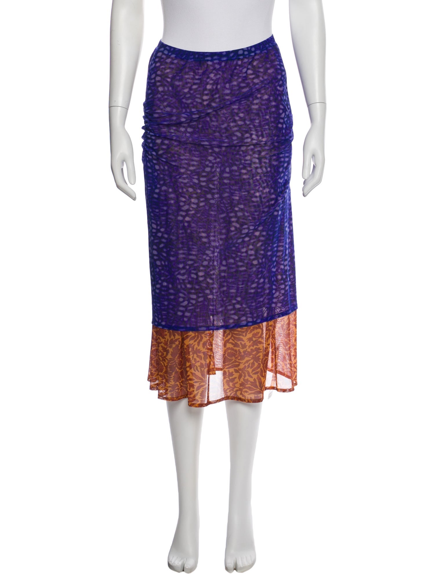 Prada Silk Lipstick Print Skirt - Neutrals Skirts, Clothing