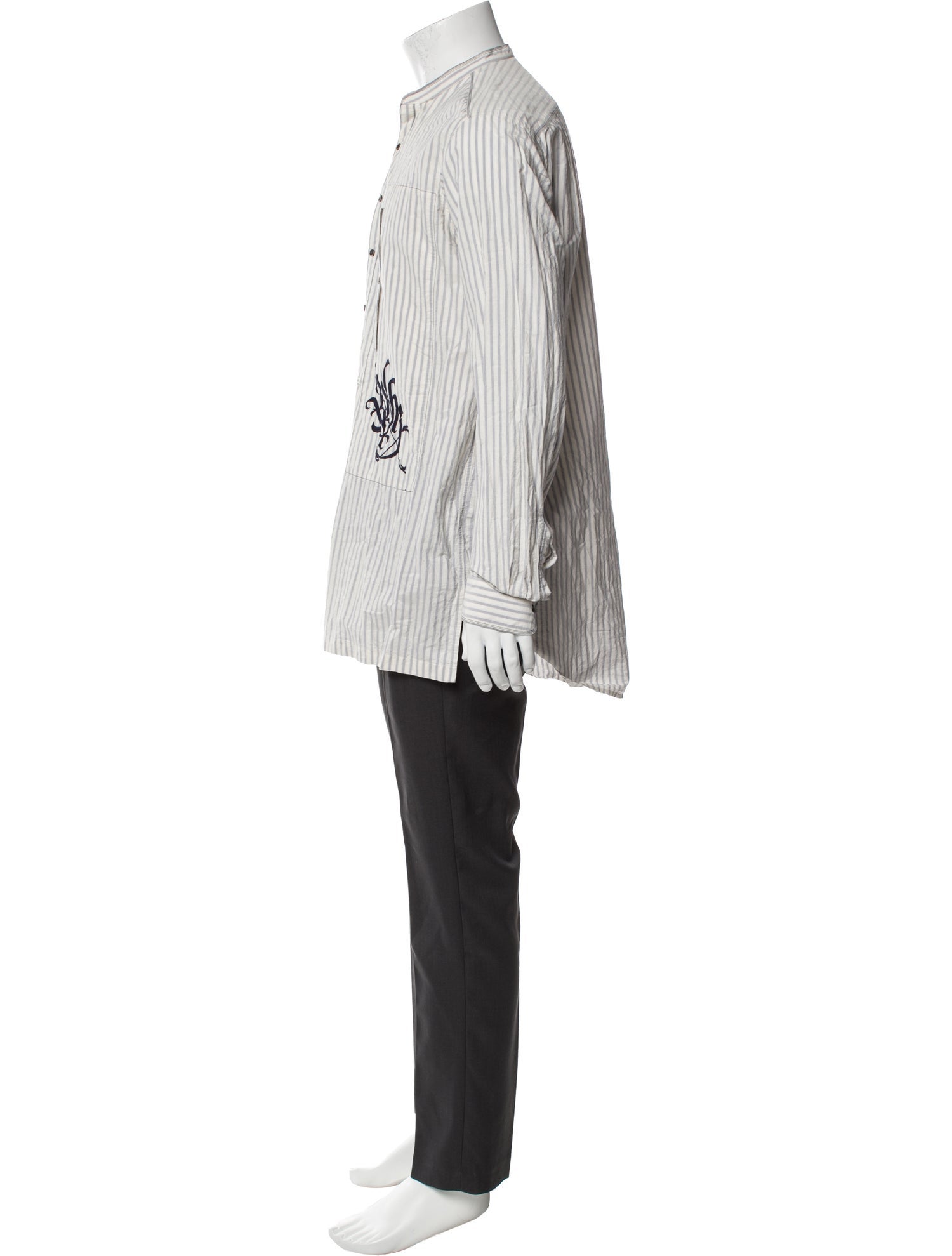 Dries Van Noten Striped Long Sleeve Shirt