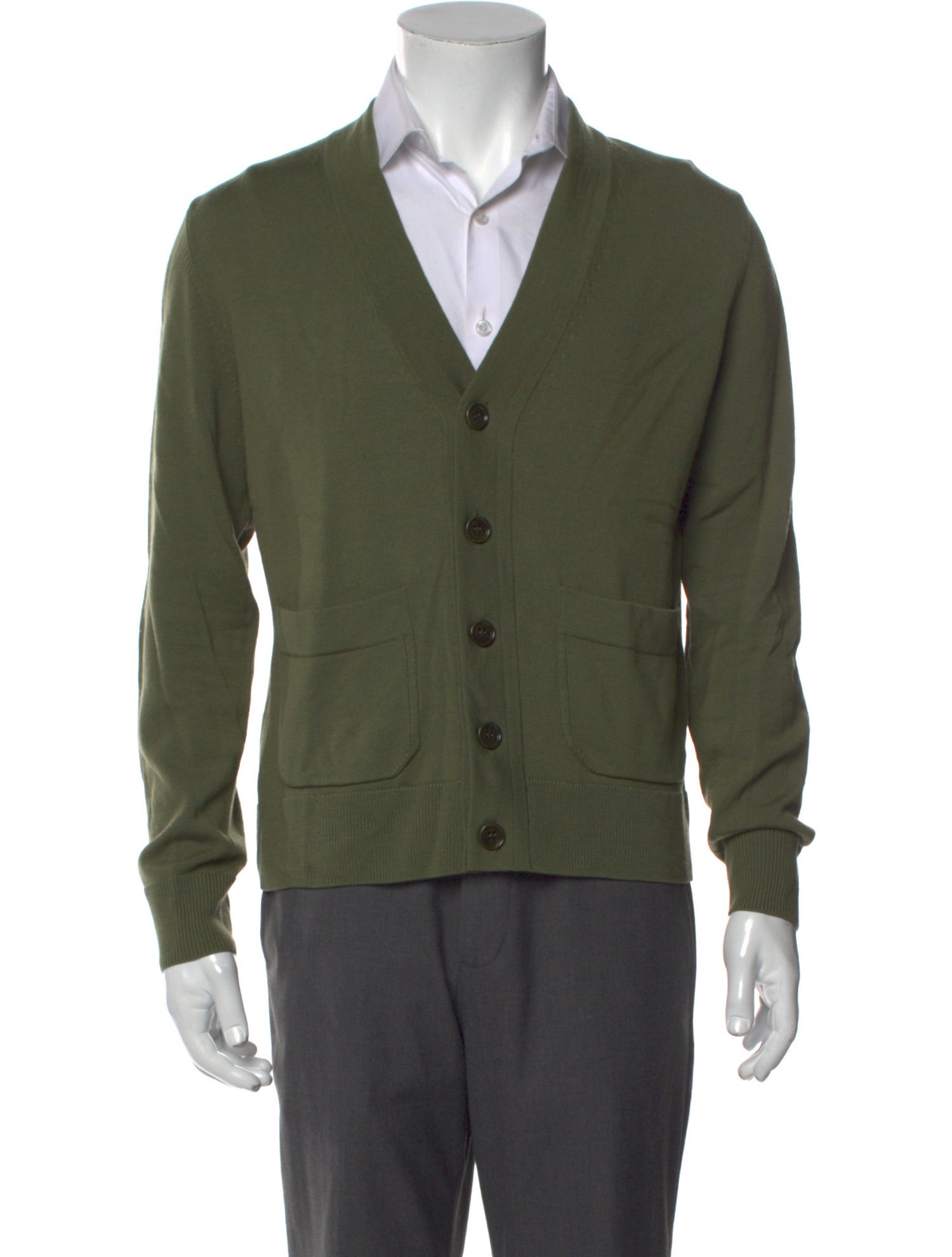 Dries Van Noten Merino Wool V-Neck Cardigan