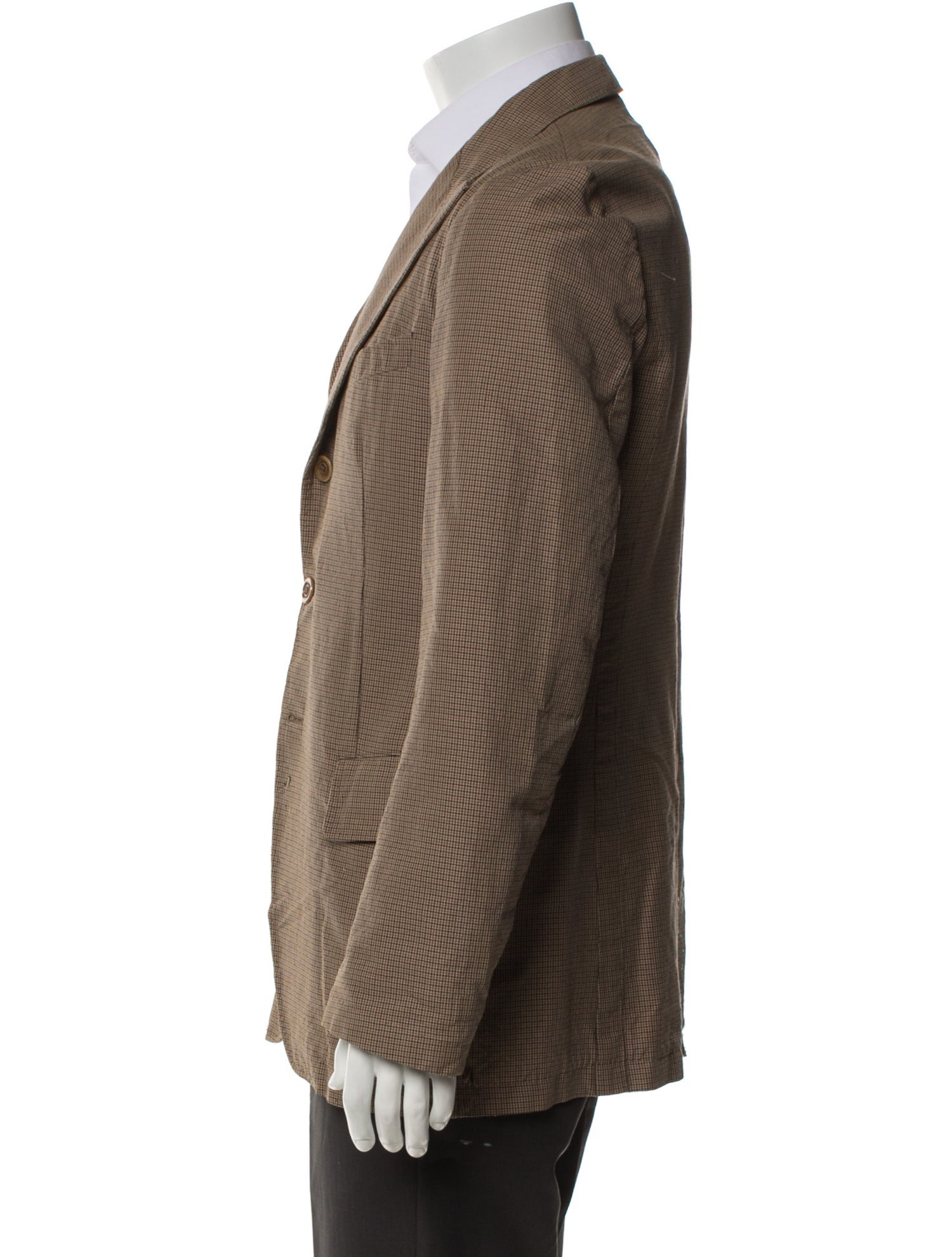 Dries Van Noten Wool Plaid Print Blazer