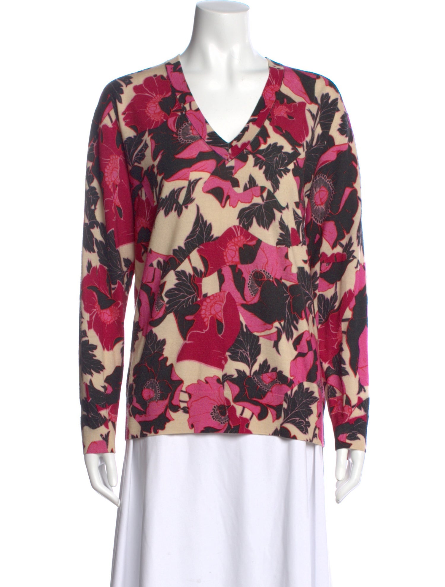 Dries Van Noten Merino Wool Printed Sweater