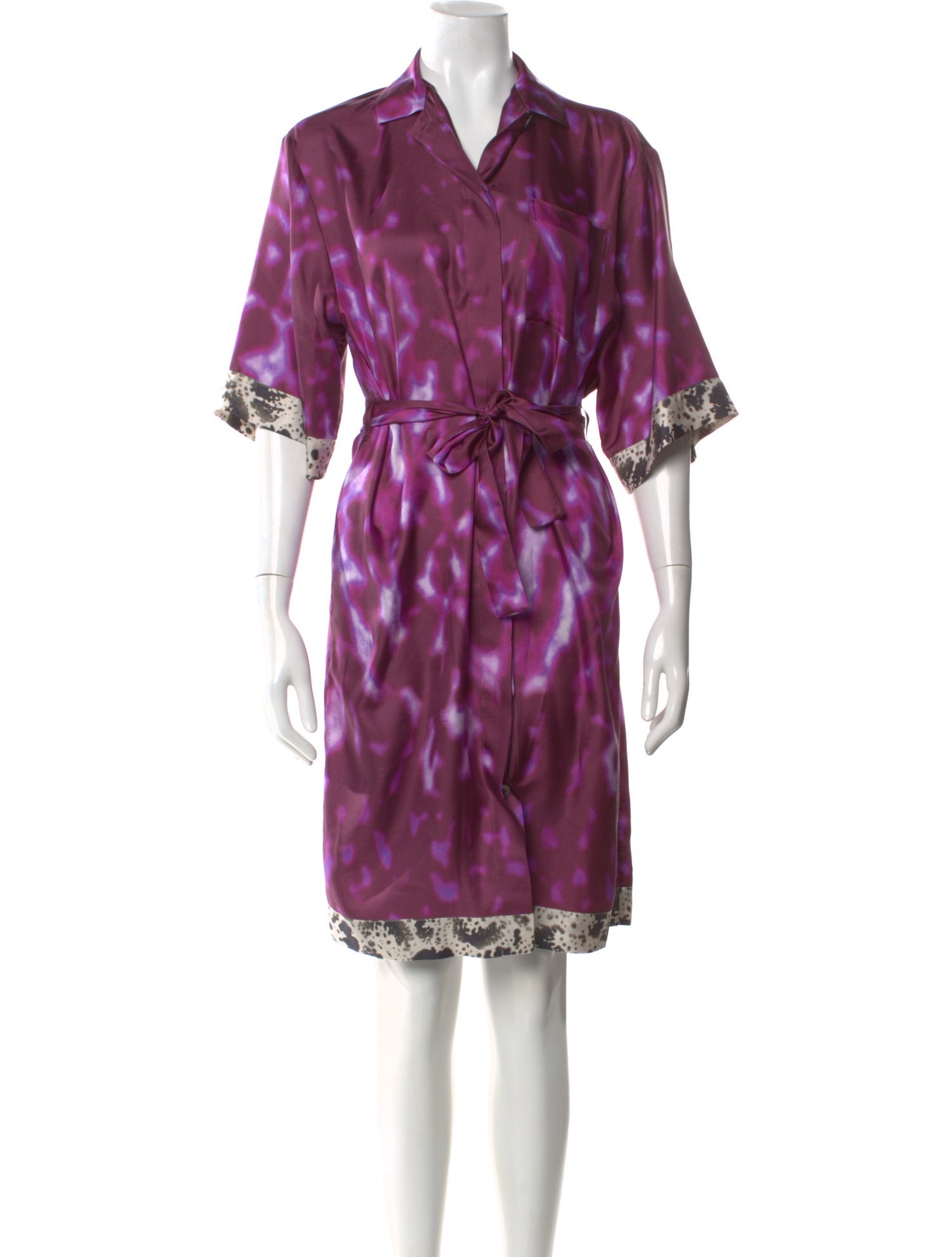 Dries Van Noten Silk Knee-Length Dress