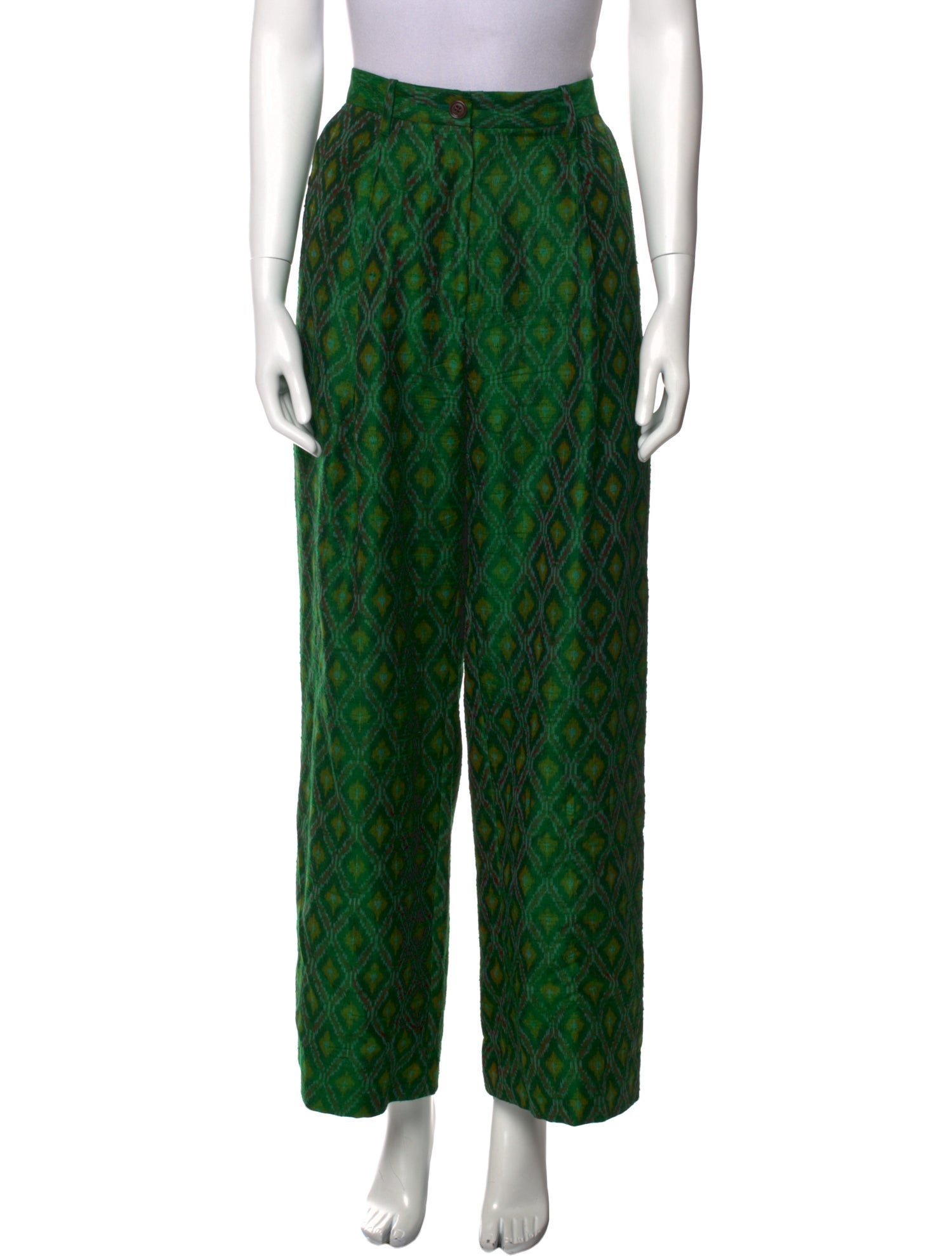 Dries Van Noten Silk Wide Leg Pants