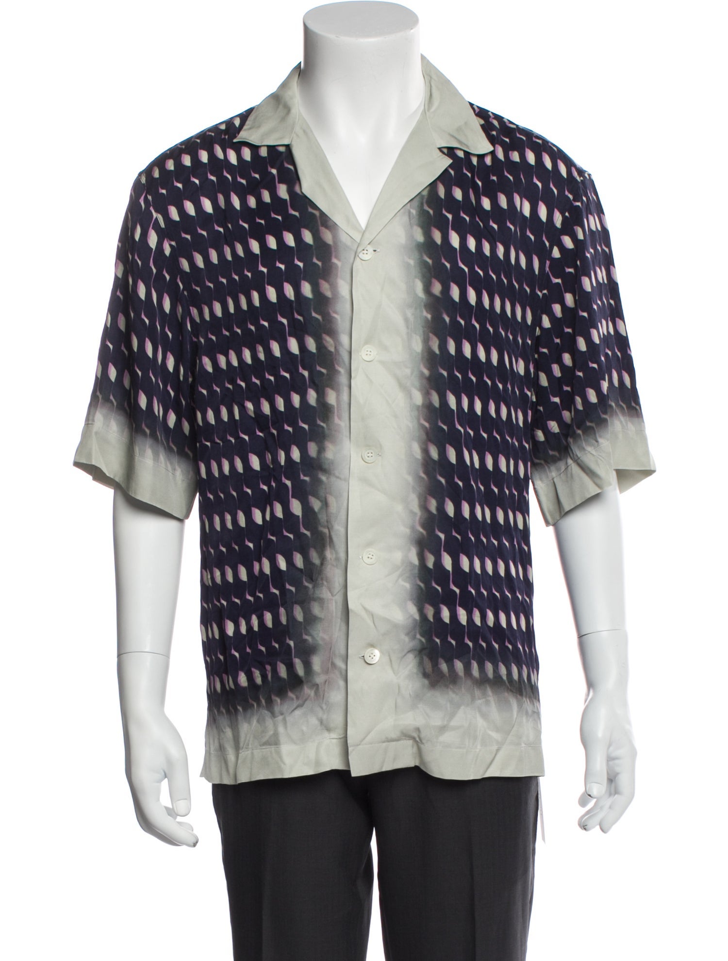 Dries Van Noten Printed Short Sleeve Shirt